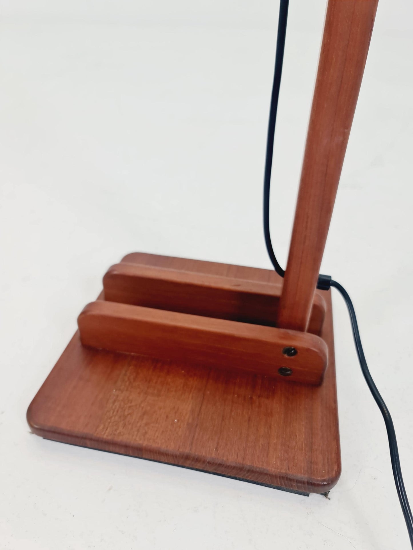 Mid Century Solid Teak Articulated Floor Lamp by Domus Denmark 1970s
