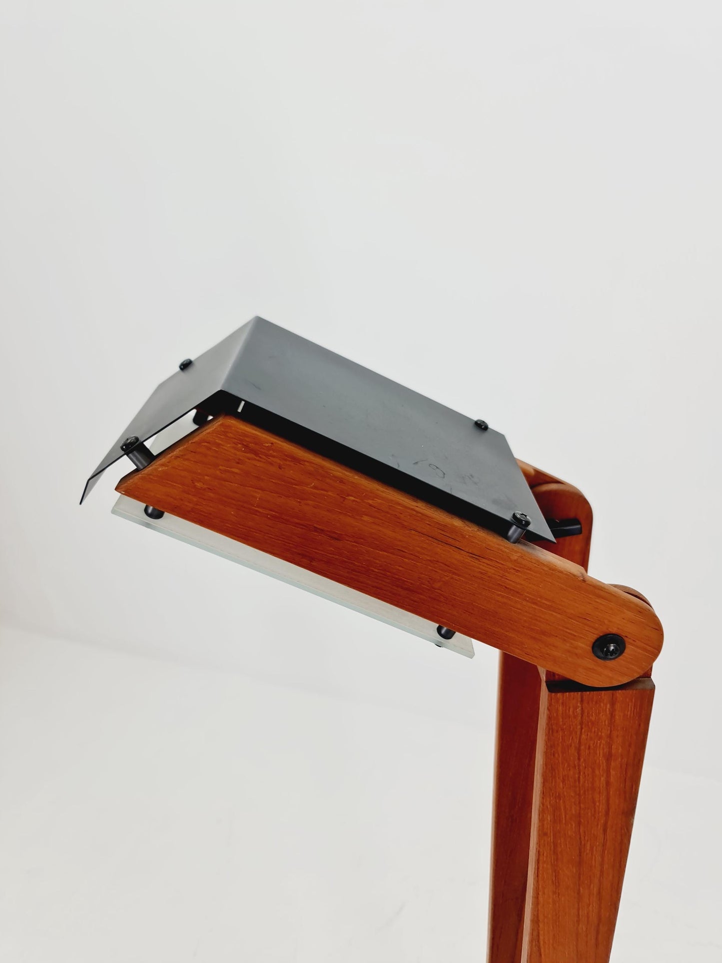 Ultra Rare Mid Century Solid Teak Floor Lamp by Domus Denmark 1970s