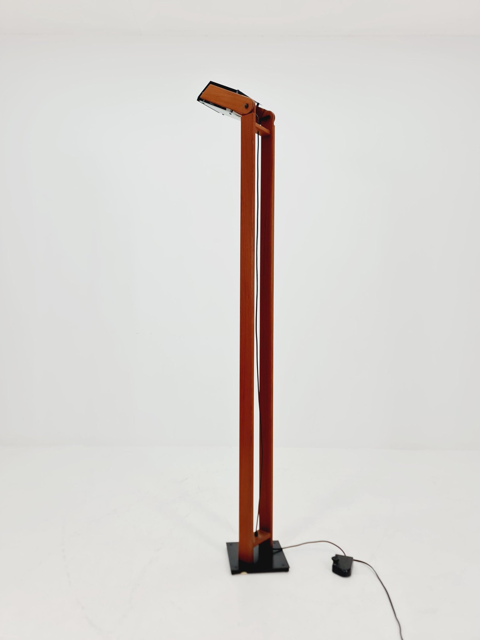 Ultra Rare Mid Century Solid Teak Floor Lamp by Domus Denmark 1970s