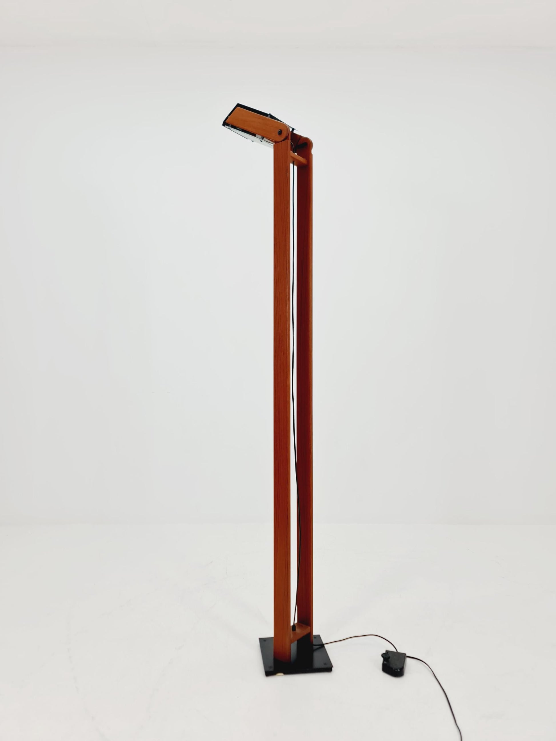Ultra Rare Mid Century Solid Teak Floor Lamp by Domus Denmark 1970s