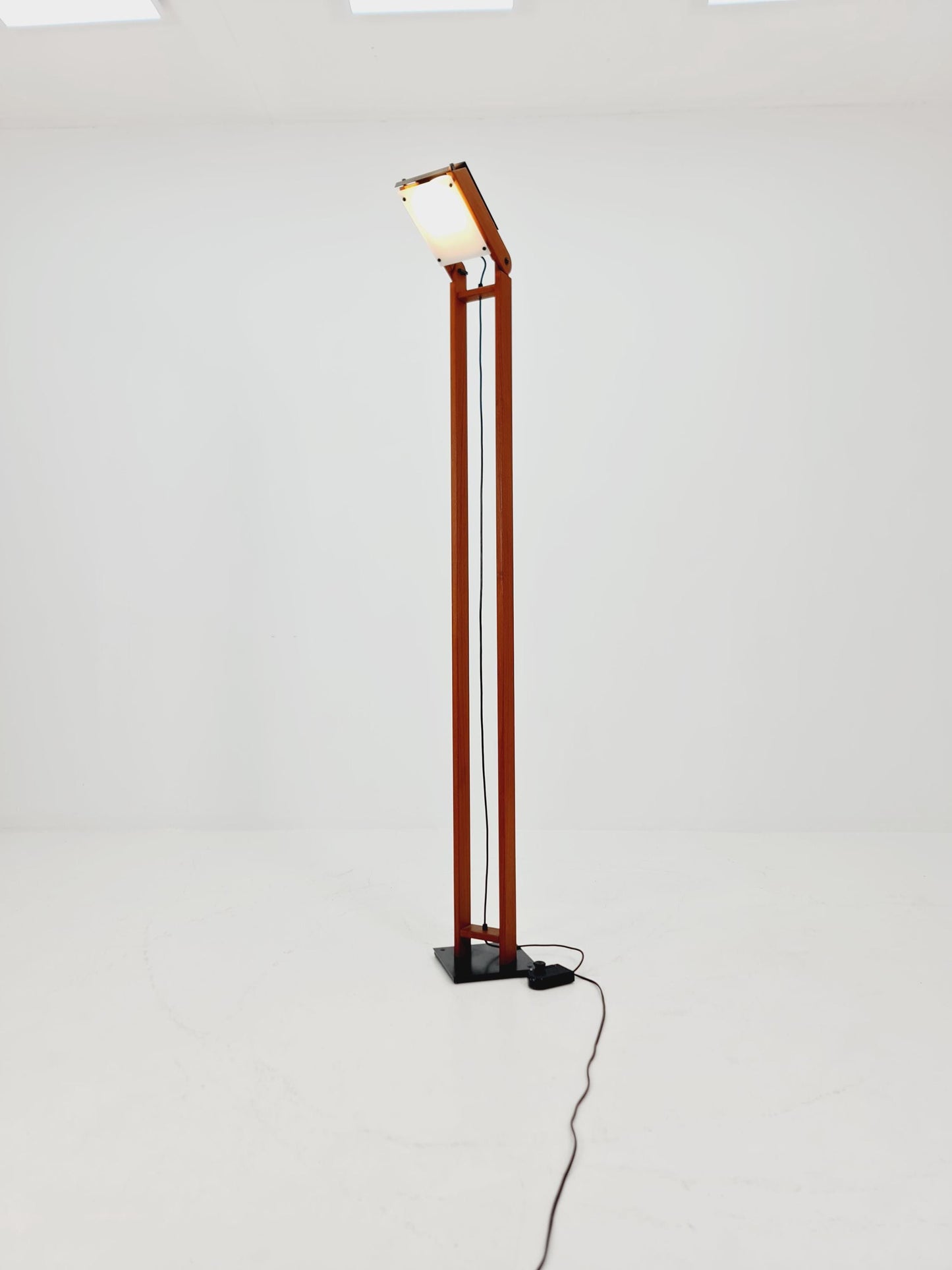 Ultra Rare Mid Century Solid Teak Floor Lamp by Domus Denmark 1970s