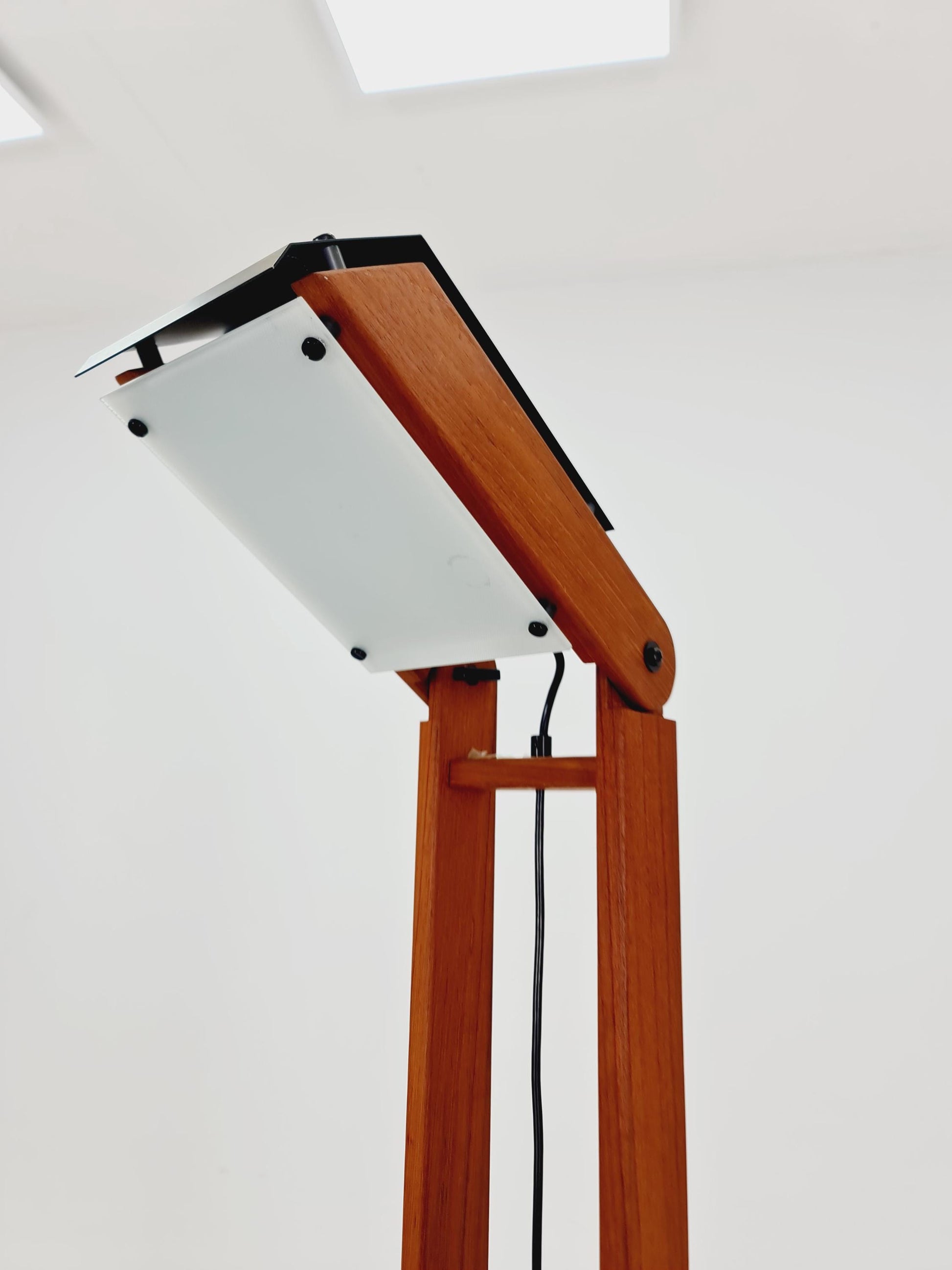 Ultra Rare Mid Century Solid Teak Floor Lamp by Domus Denmark 1970s
