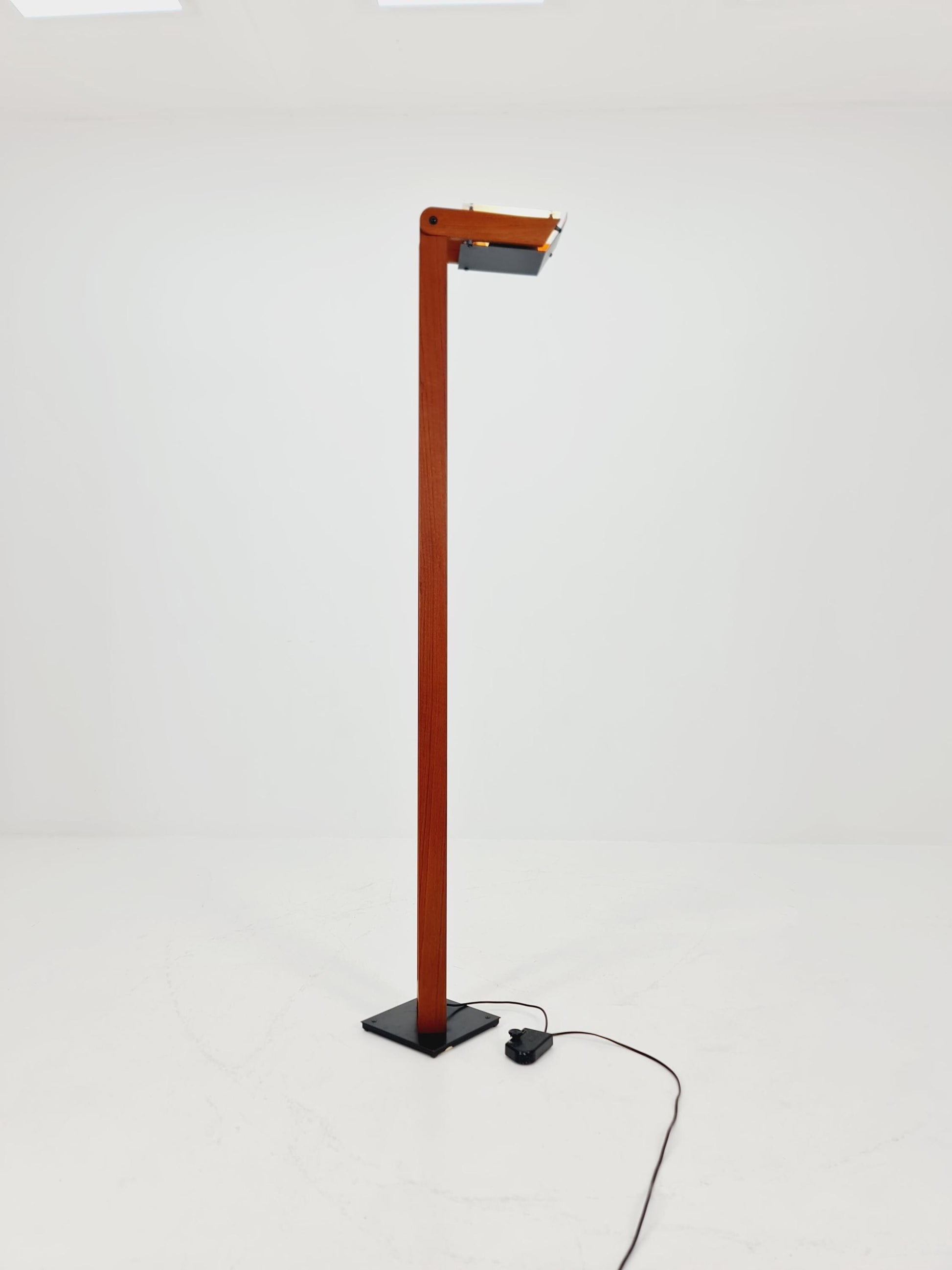 Ultra Rare Mid Century Solid Teak Floor Lamp by Domus Denmark 1970s