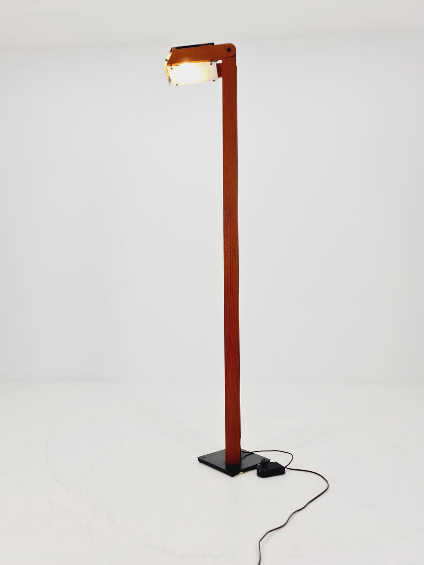 Ultra Rare Mid Century Solid Teak Floor Lamp by Domus Denmark 1970s
