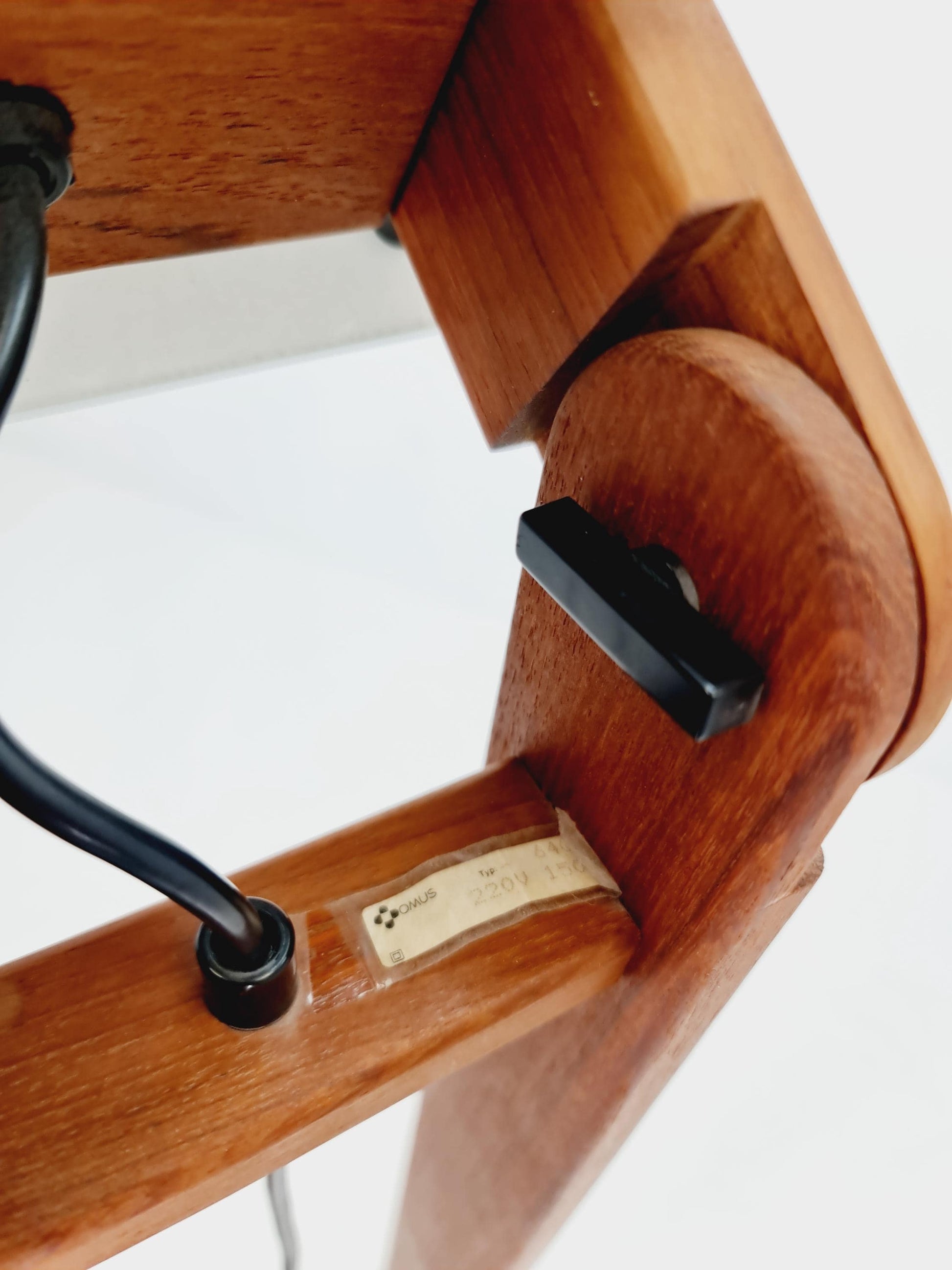 Ultra Rare Mid Century Solid Teak Floor Lamp by Domus Denmark 1970s