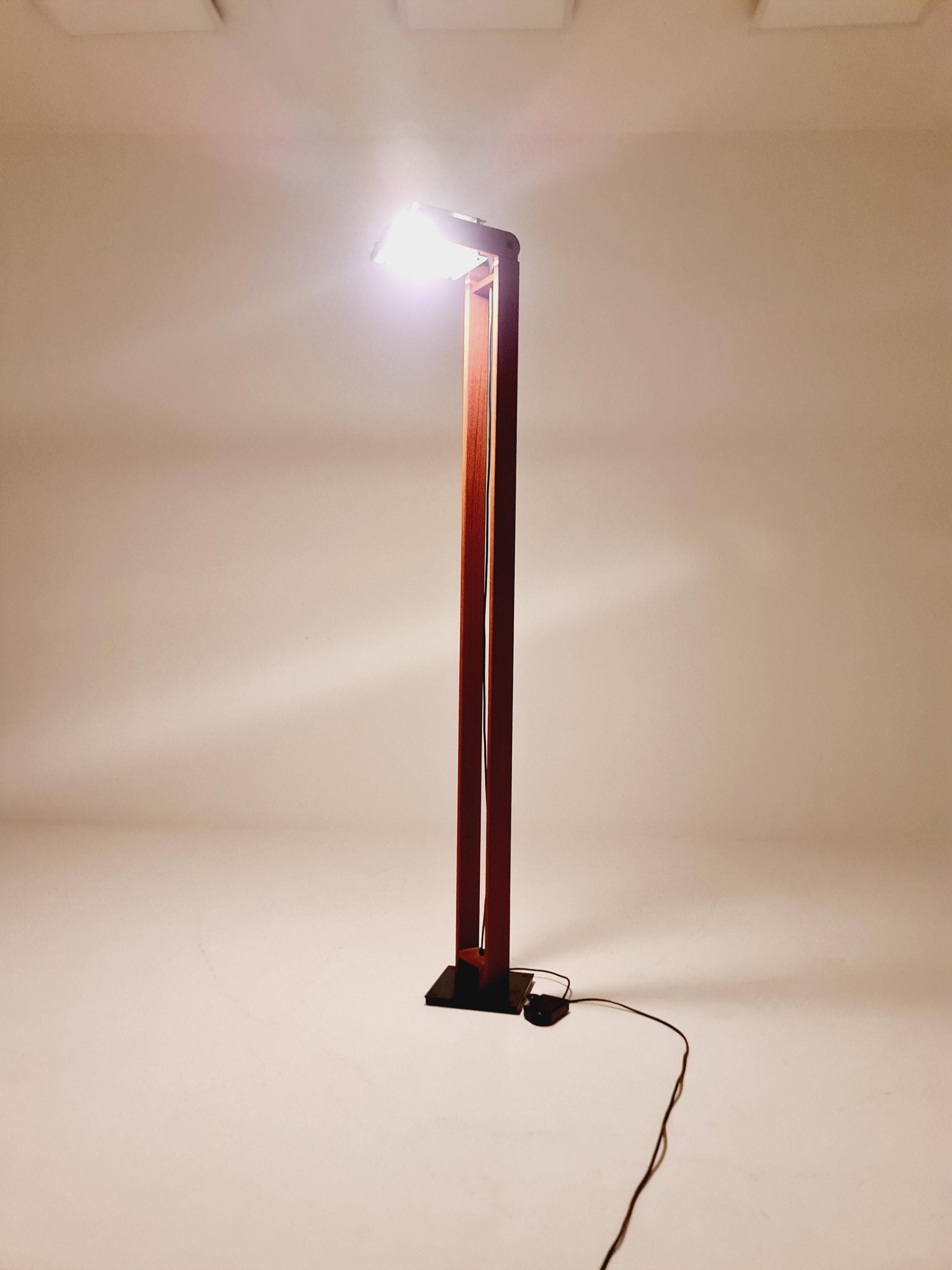 Ultra Rare Mid Century Solid Teak Floor Lamp by Domus Denmark 1970s