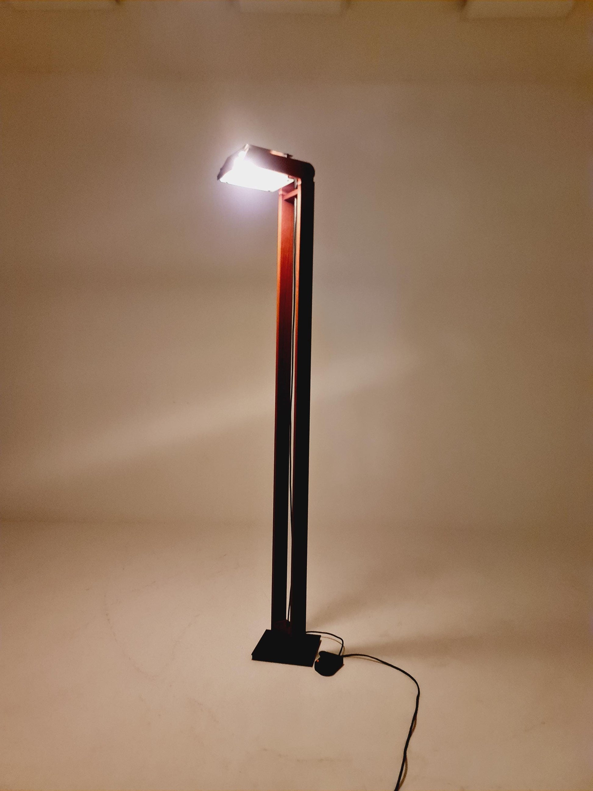 Ultra Rare Mid Century Solid Teak Floor Lamp by Domus Denmark 1970s