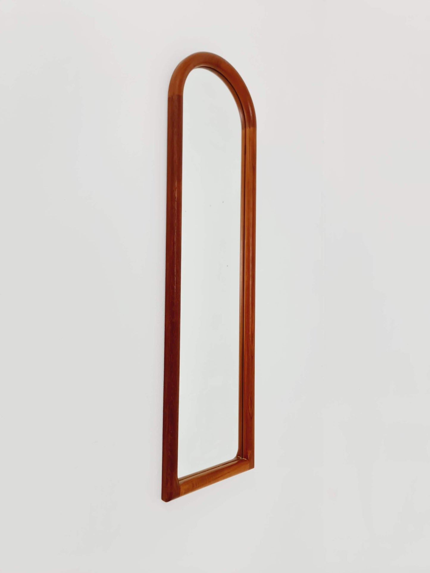 Teak Danish mid-century Modern wall-mounted mirror By Vildbjerg Möbelfabrik 1960s