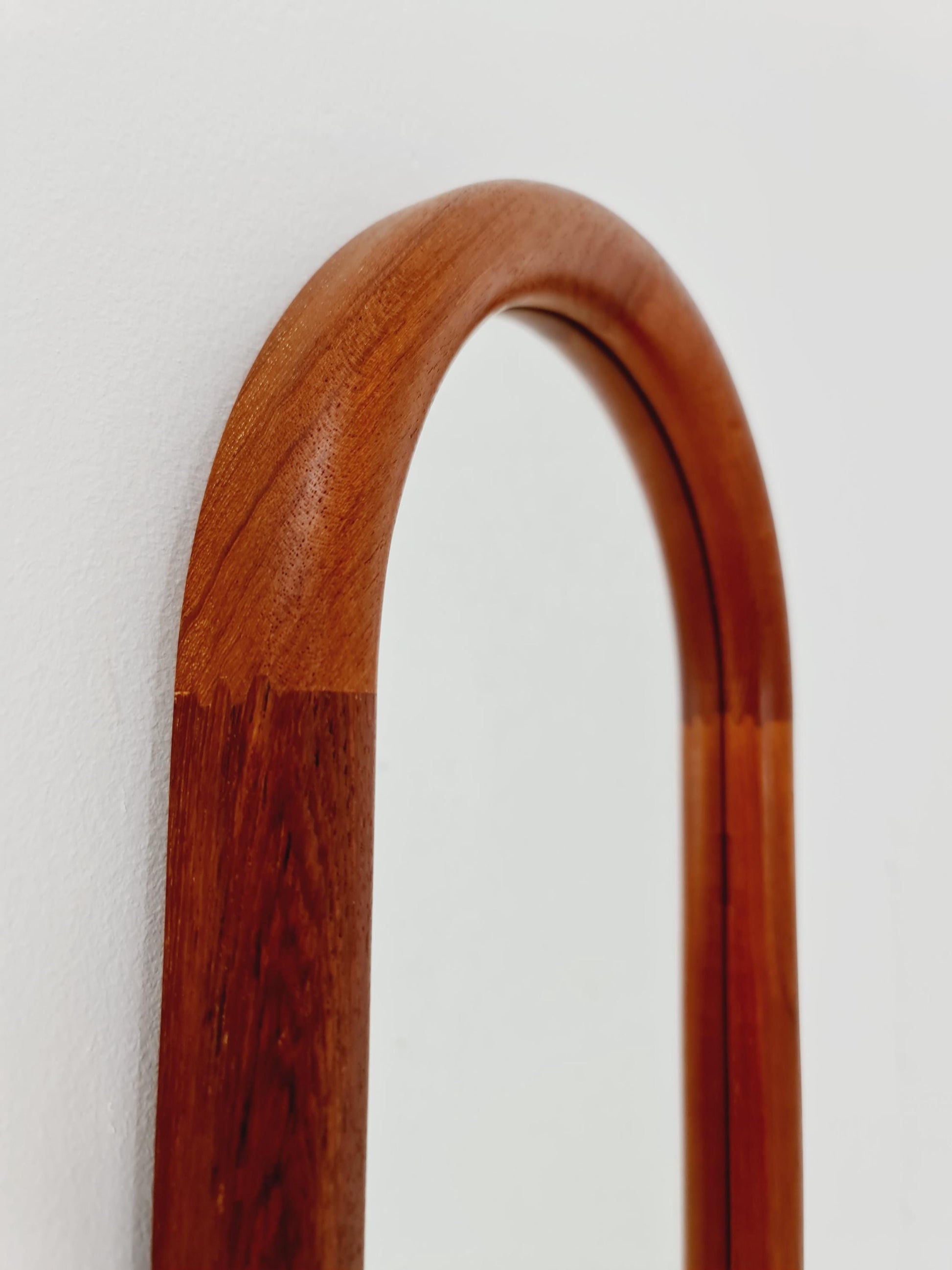 Teak Danish mid-century Modern wall-mounted mirror By Vildbjerg Möbelfabrik 1960s