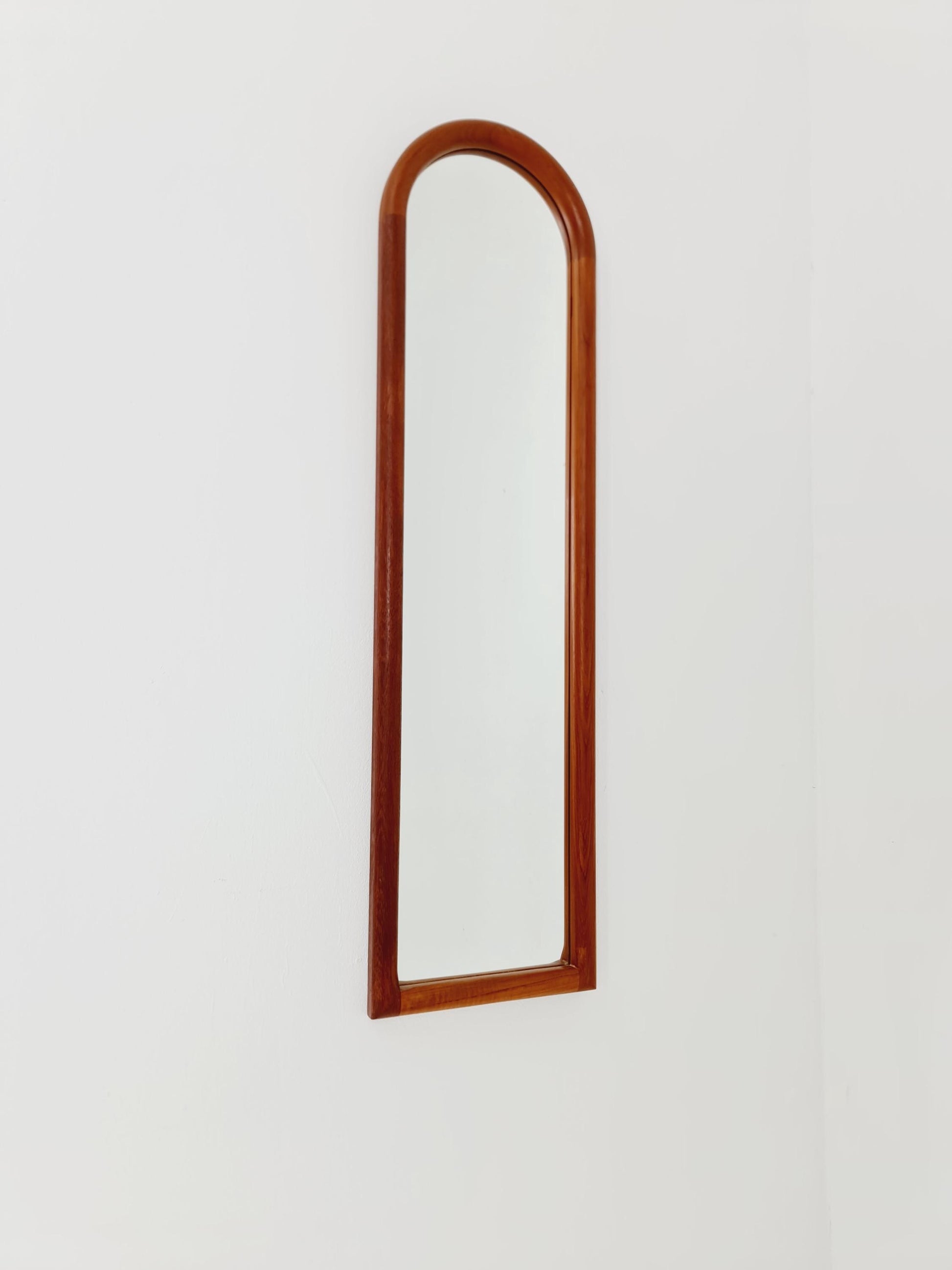 Teak Danish mid-century Modern wall-mounted mirror By Vildbjerg Möbelfabrik 1960s
