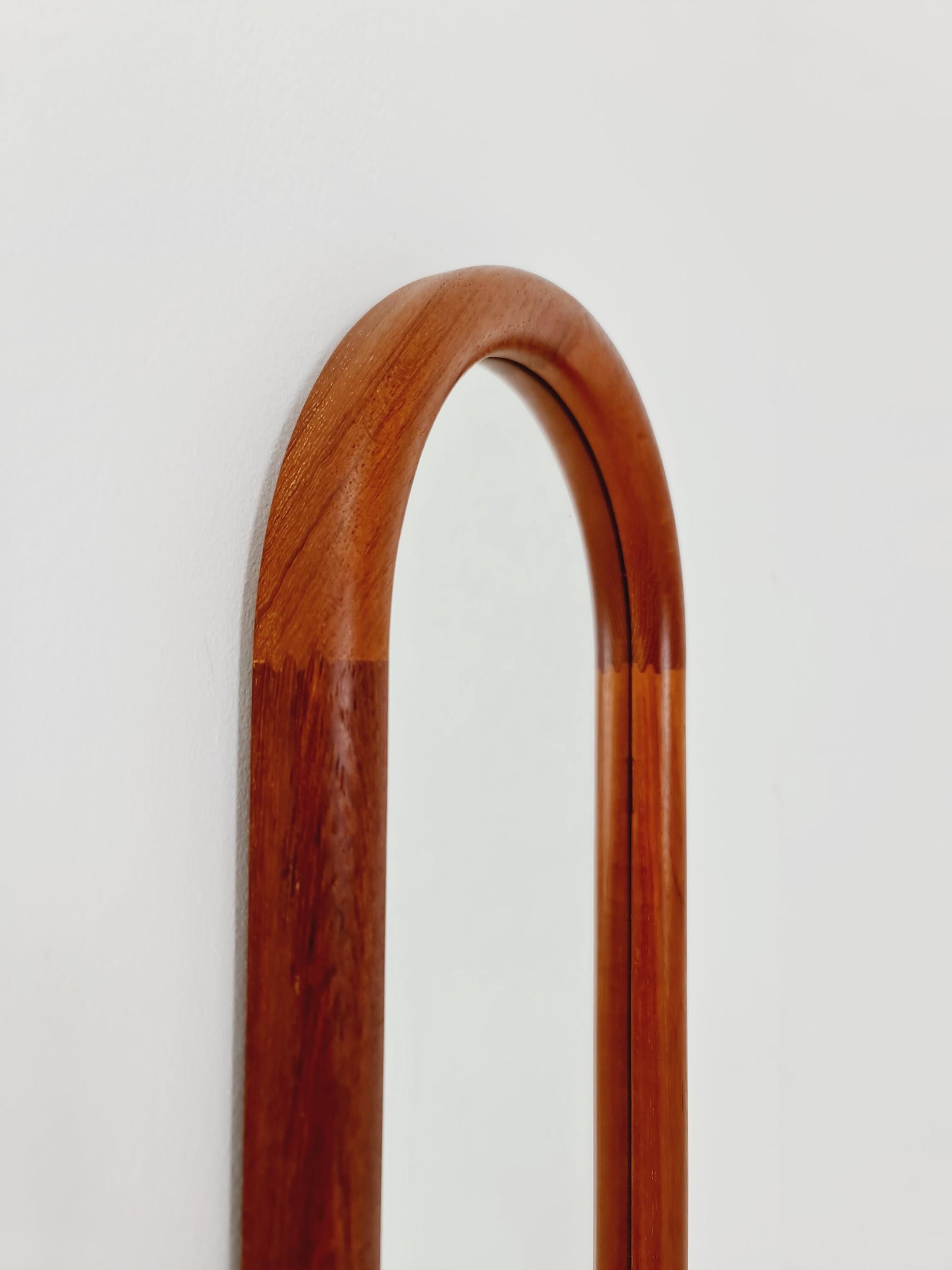 Teak Danish mid-century Modern wall-mounted mirror By Vildbjerg Möbelfabrik 1960s