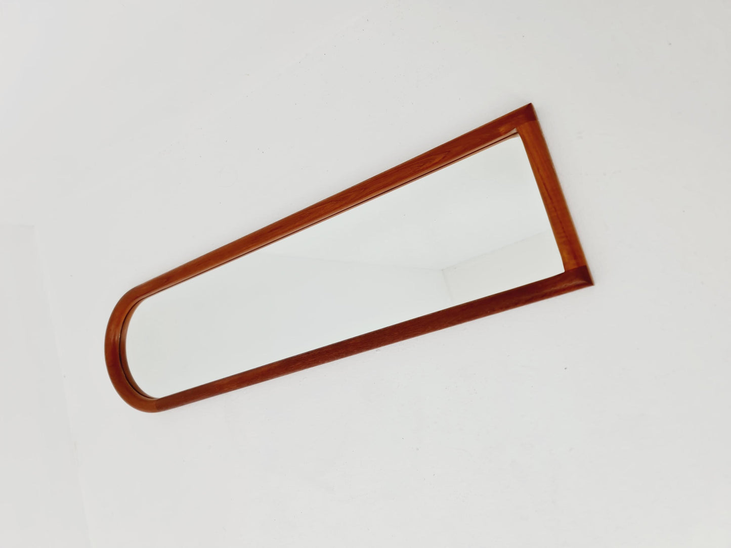Teak Danish mid-century Modern wall-mounted mirror By Vildbjerg Möbelfabrik 1960s