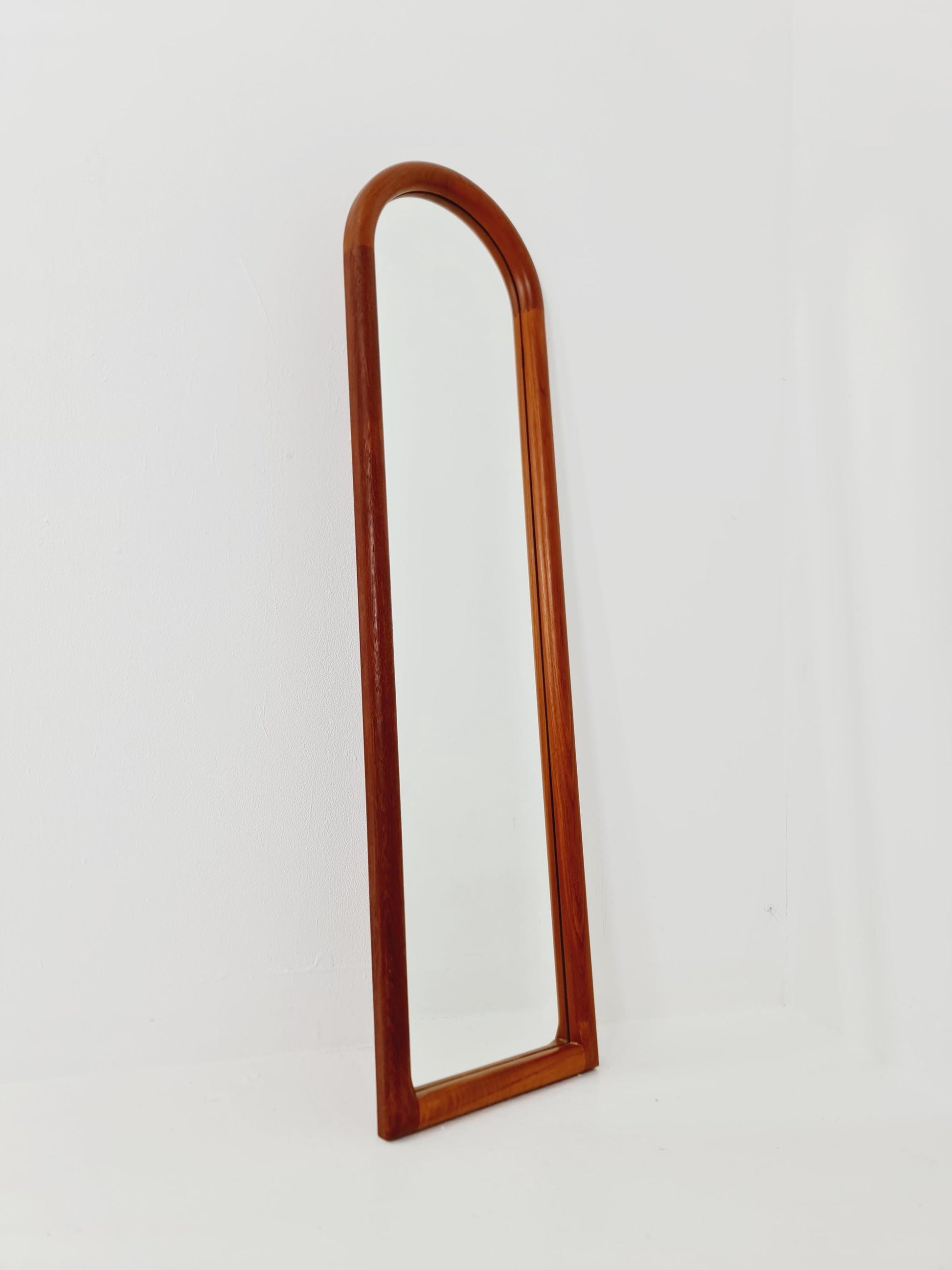 Teak Danish mid-century Modern wall-mounted mirror By Vildbjerg Möbelfabrik 1960s