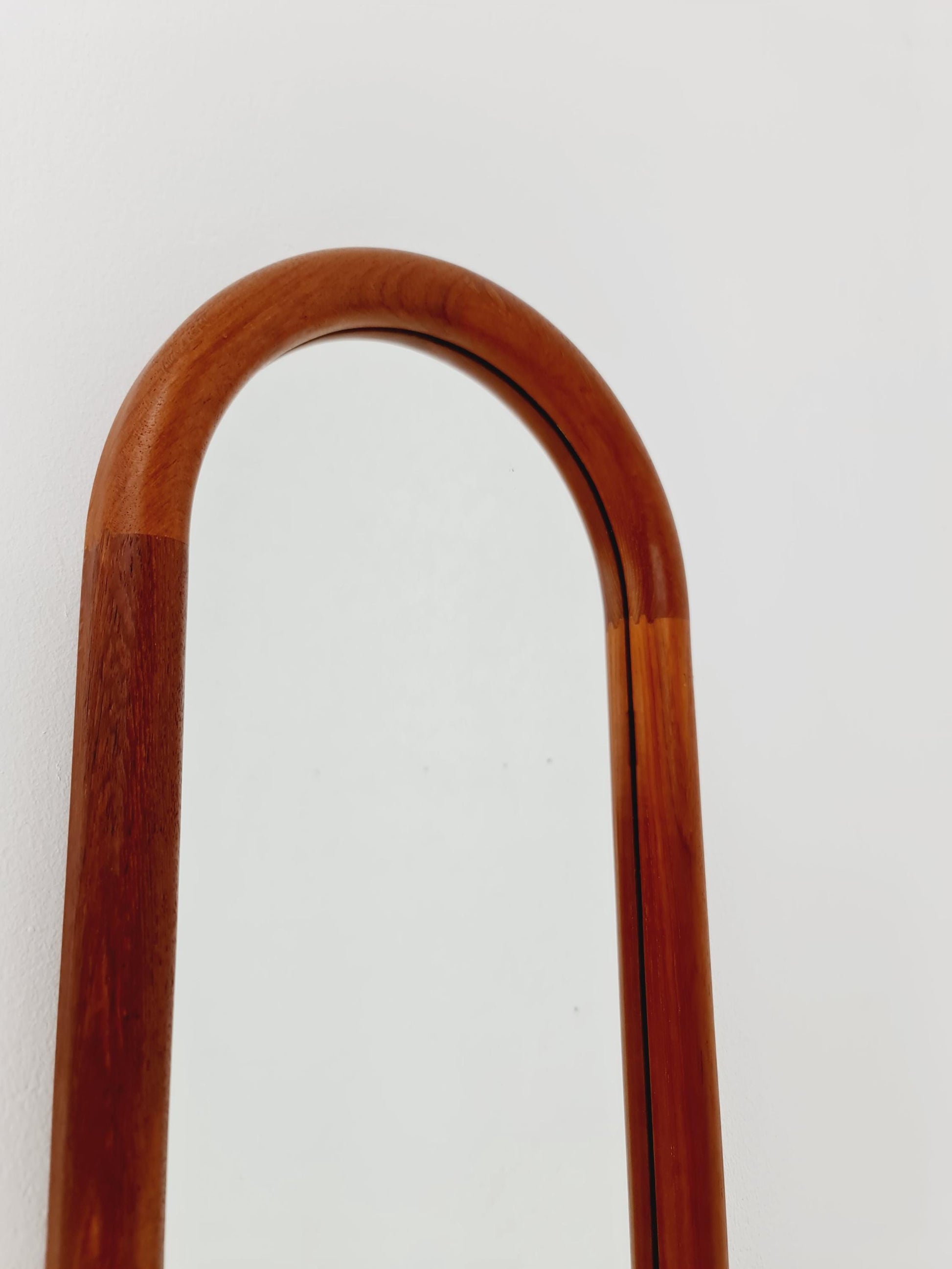 Teak Danish mid-century Modern wall-mounted mirror By Vildbjerg Möbelfabrik 1960s