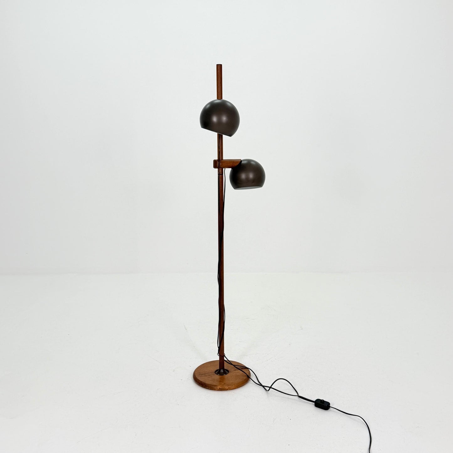 Mid Century Oak Floor Lamp by Temde Leuchten Switzerland 1960s