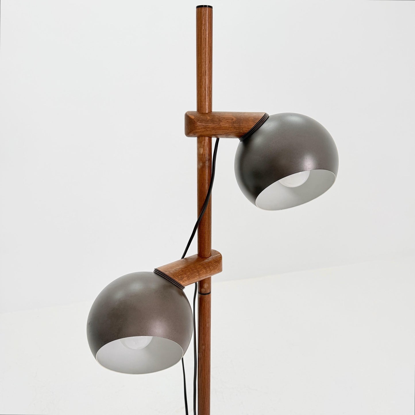 Mid Century Oak Floor Lamp by Temde Leuchten Switzerland 1960s