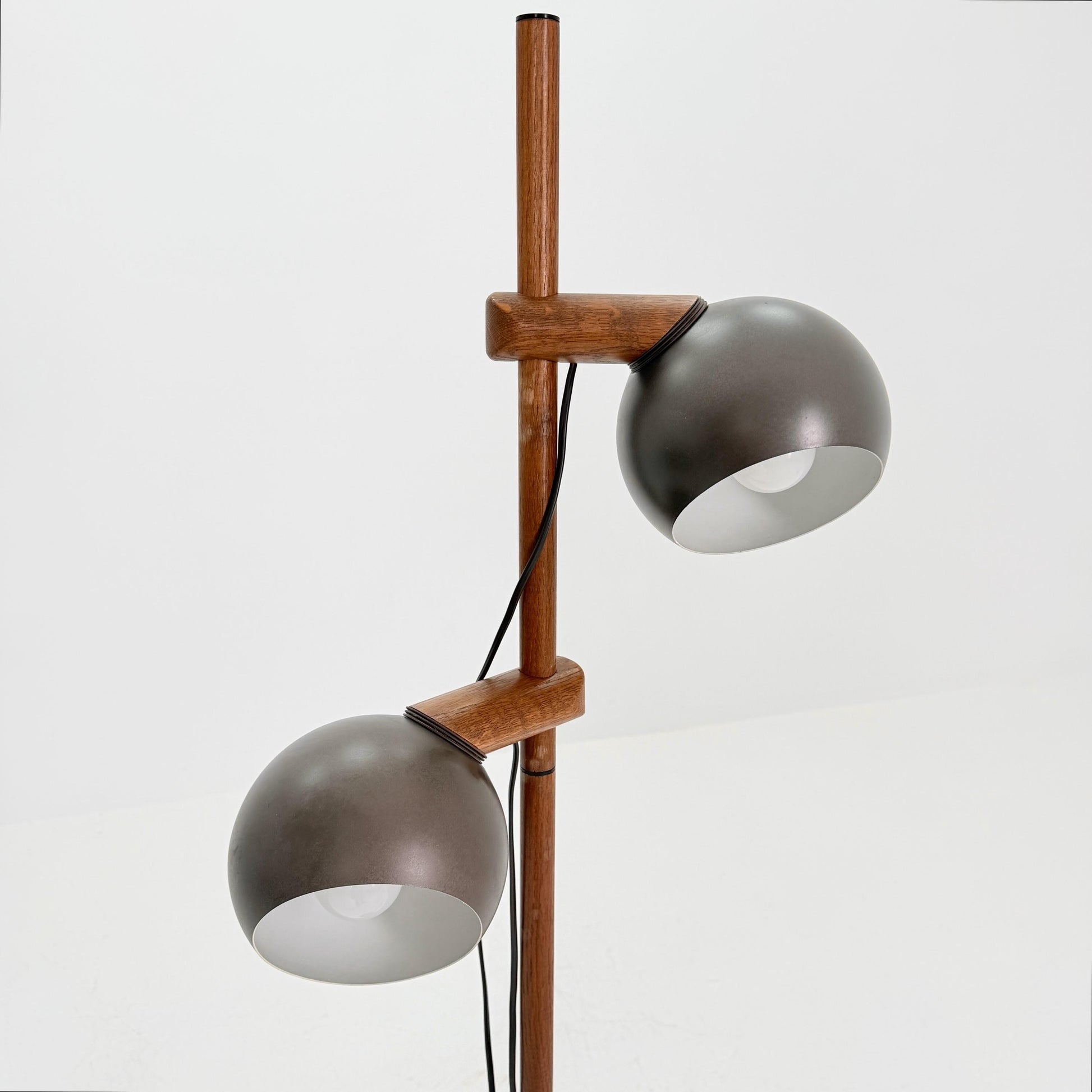 Mid Century Oak Floor Lamp by Temde Leuchten Switzerland 1960s