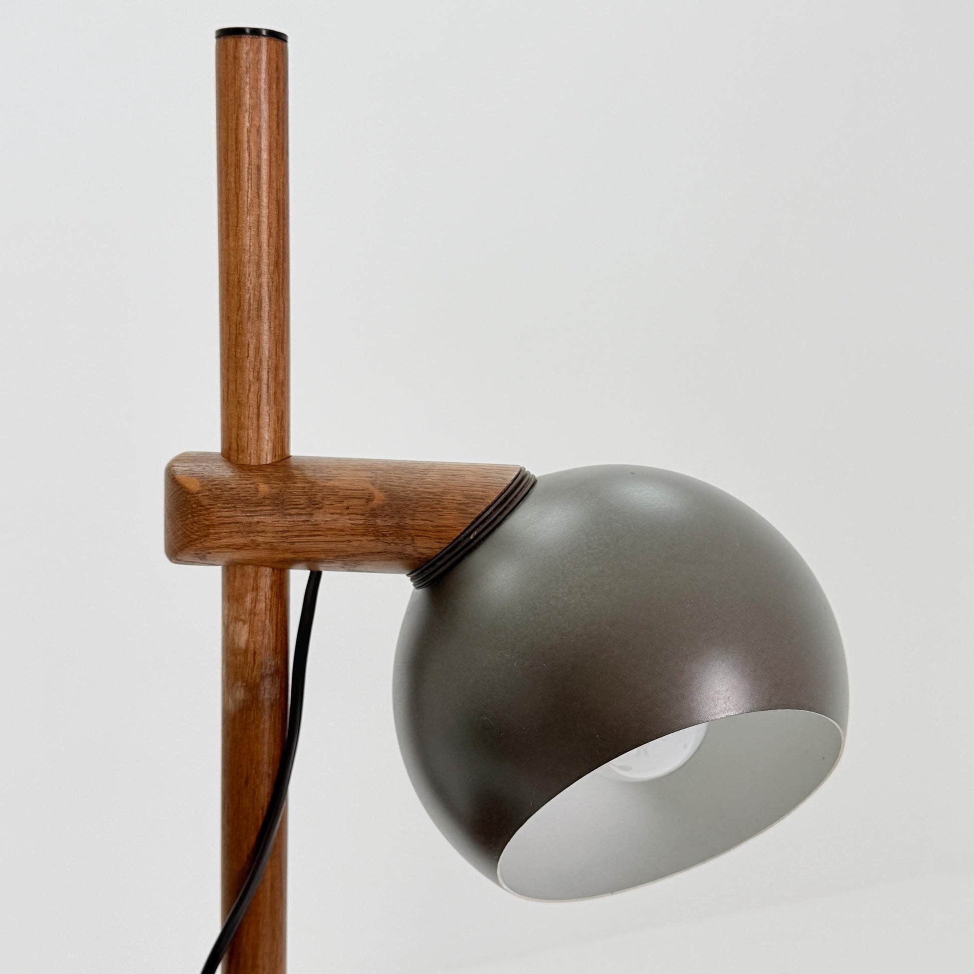 Mid Century Oak Floor Lamp by Temde Leuchten Switzerland 1960s