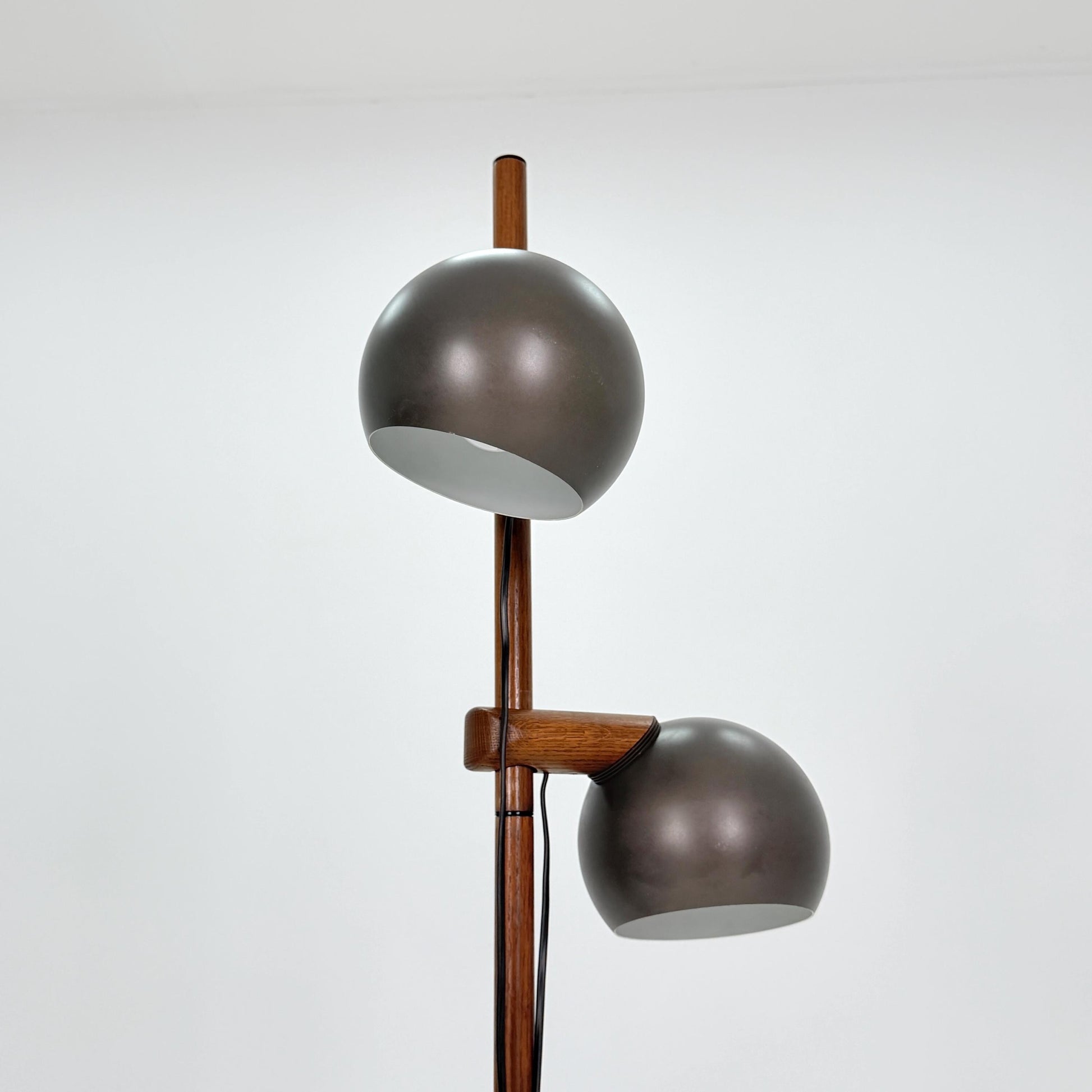 Mid Century Oak Floor Lamp by Temde Leuchten Switzerland 1960s