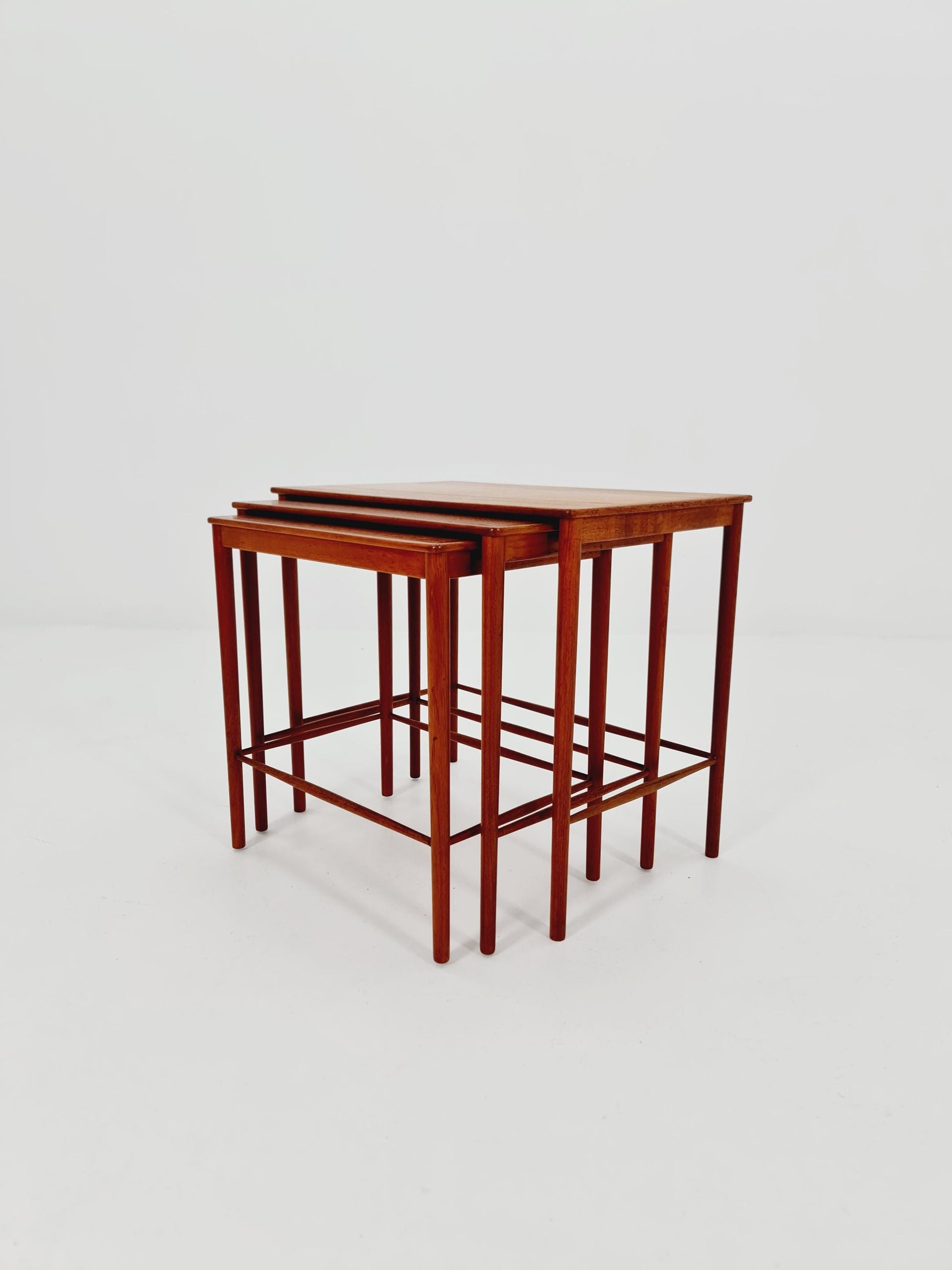 Midcentury Danish teak Nesting Tables by Kaj Winding For P.Jeppesen , 3 Set 1960s