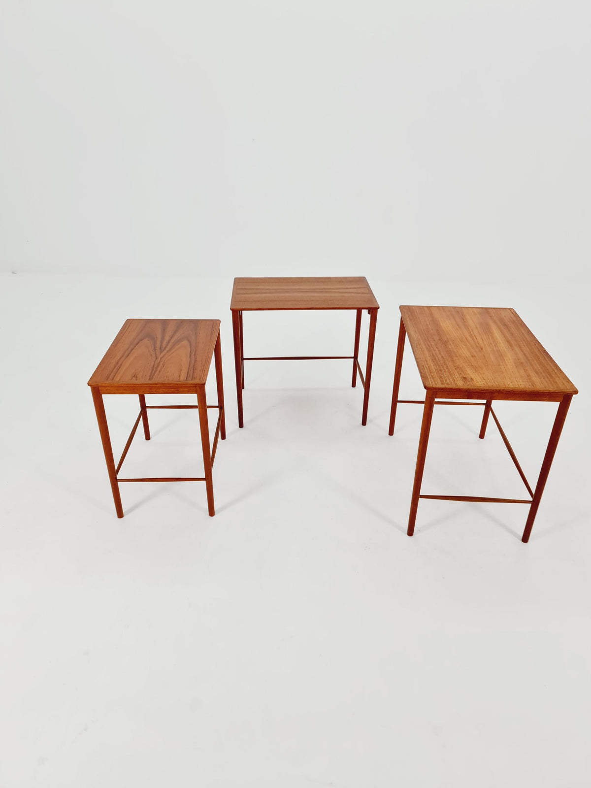 Midcentury Danish teak Nesting Tables by Kaj Winding For P.Jeppesen , 3 Set 1960s