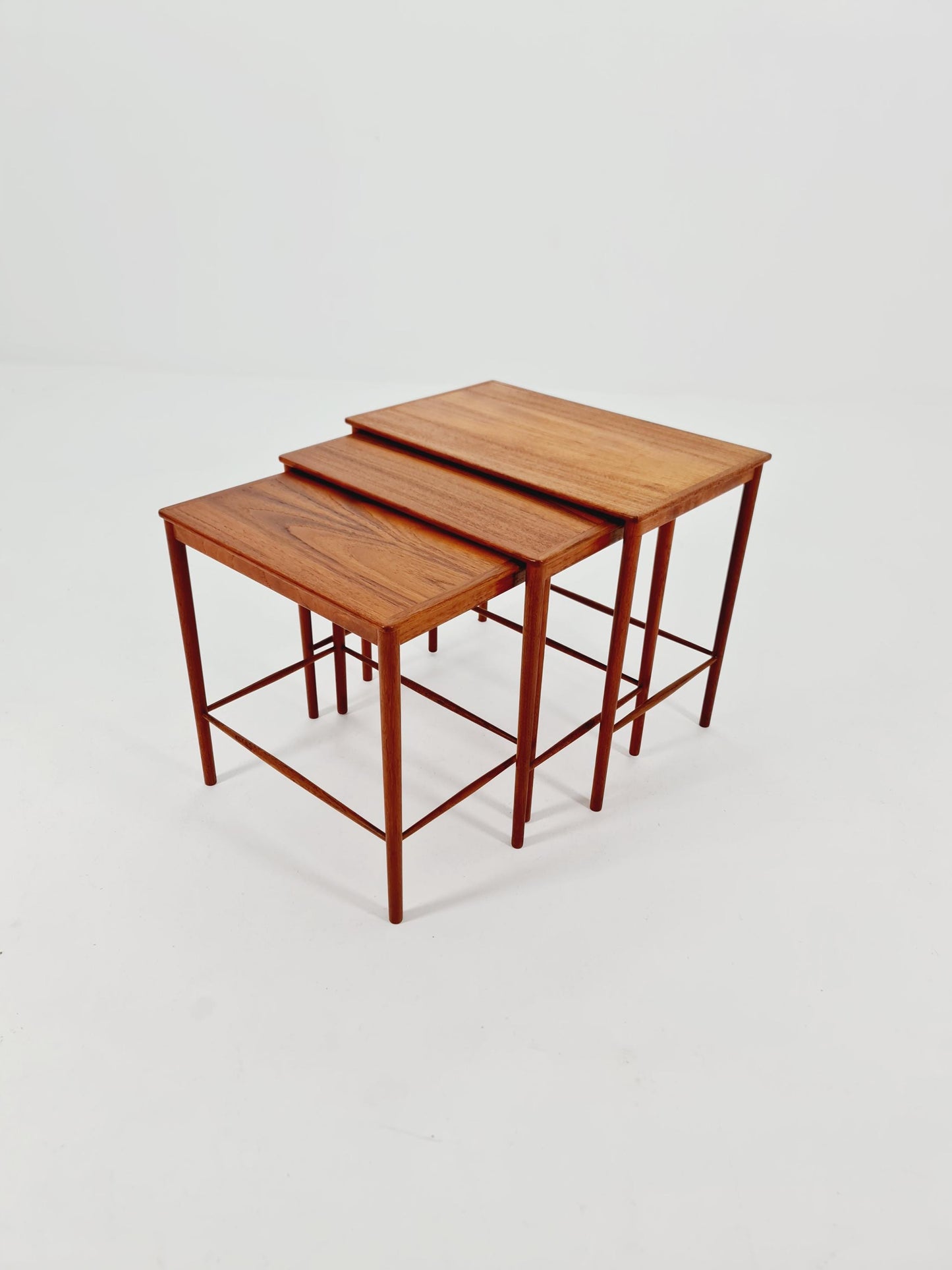 Midcentury Danish teak Nesting Tables by Kaj Winding For P.Jeppesen , 3 Set 1960s