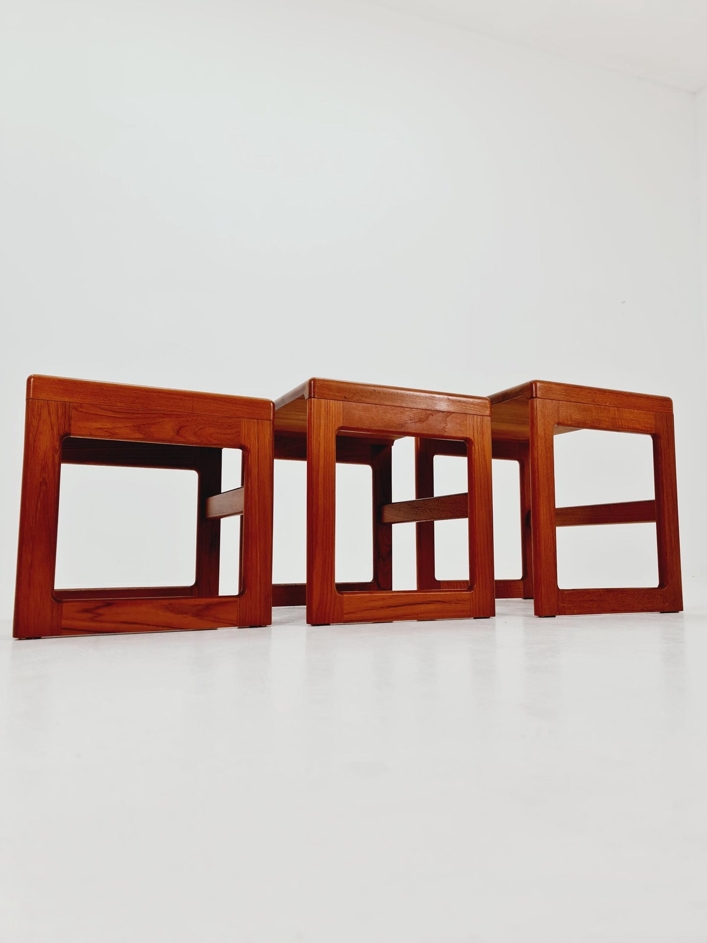 Midcentury Danish Solid teak Nesting Tables by Dyrlund , 1960s