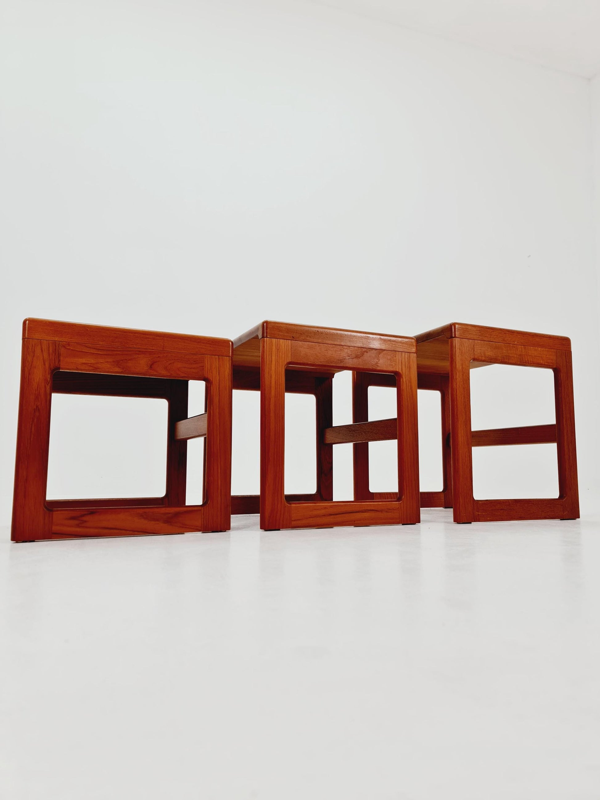 Midcentury Danish Solid teak Nesting Tables by Dyrlund , 1960s