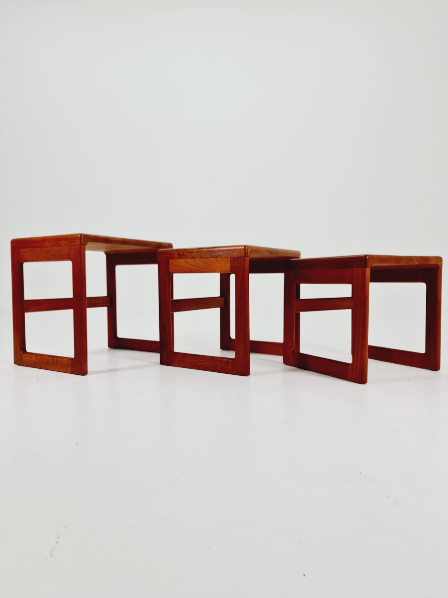 Midcentury Danish Solid teak Nesting Tables by Dyrlund , 1960s