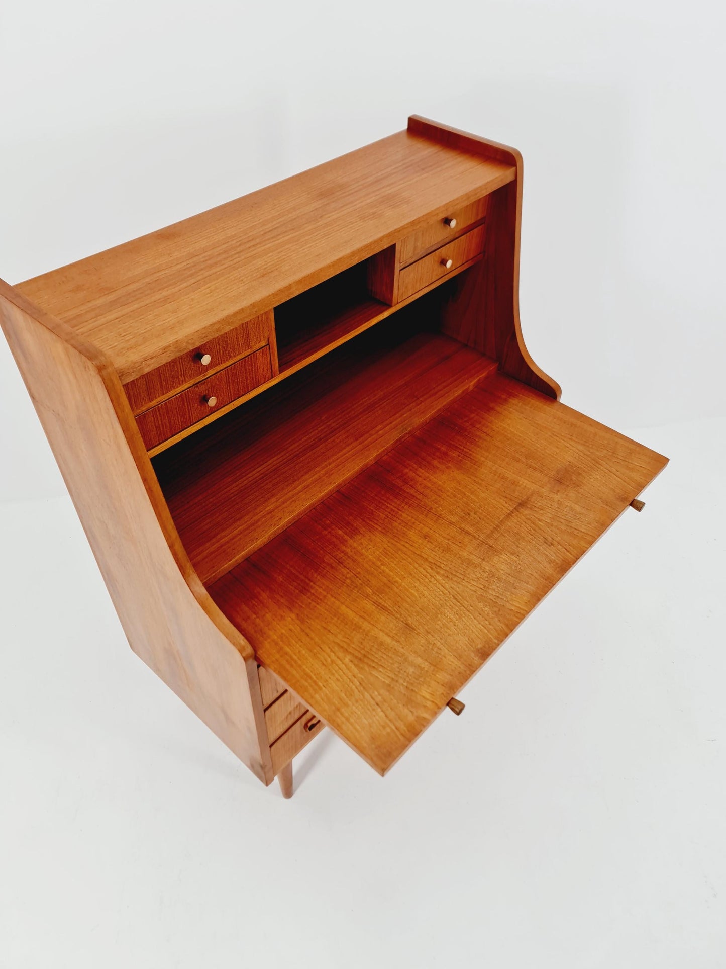 Midcentury Danish vintage teak secretary, table ByGunnar Nielsen Tibergaard , 1960s