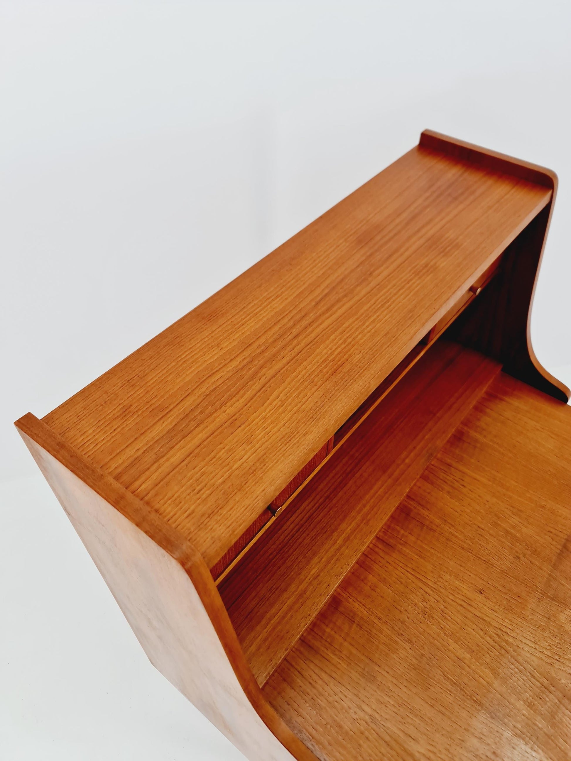 Midcentury Danish vintage teak secretary, table ByGunnar Nielsen Tibergaard , 1960s