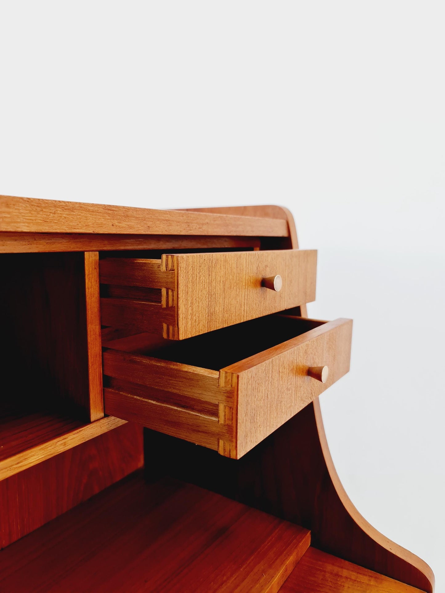 Midcentury Danish vintage teak secretary, table ByGunnar Nielsen Tibergaard , 1960s