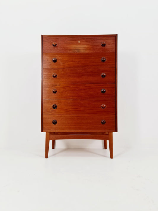 Midcentury danish design chest of drawers By Kai kristiansen , 1960s