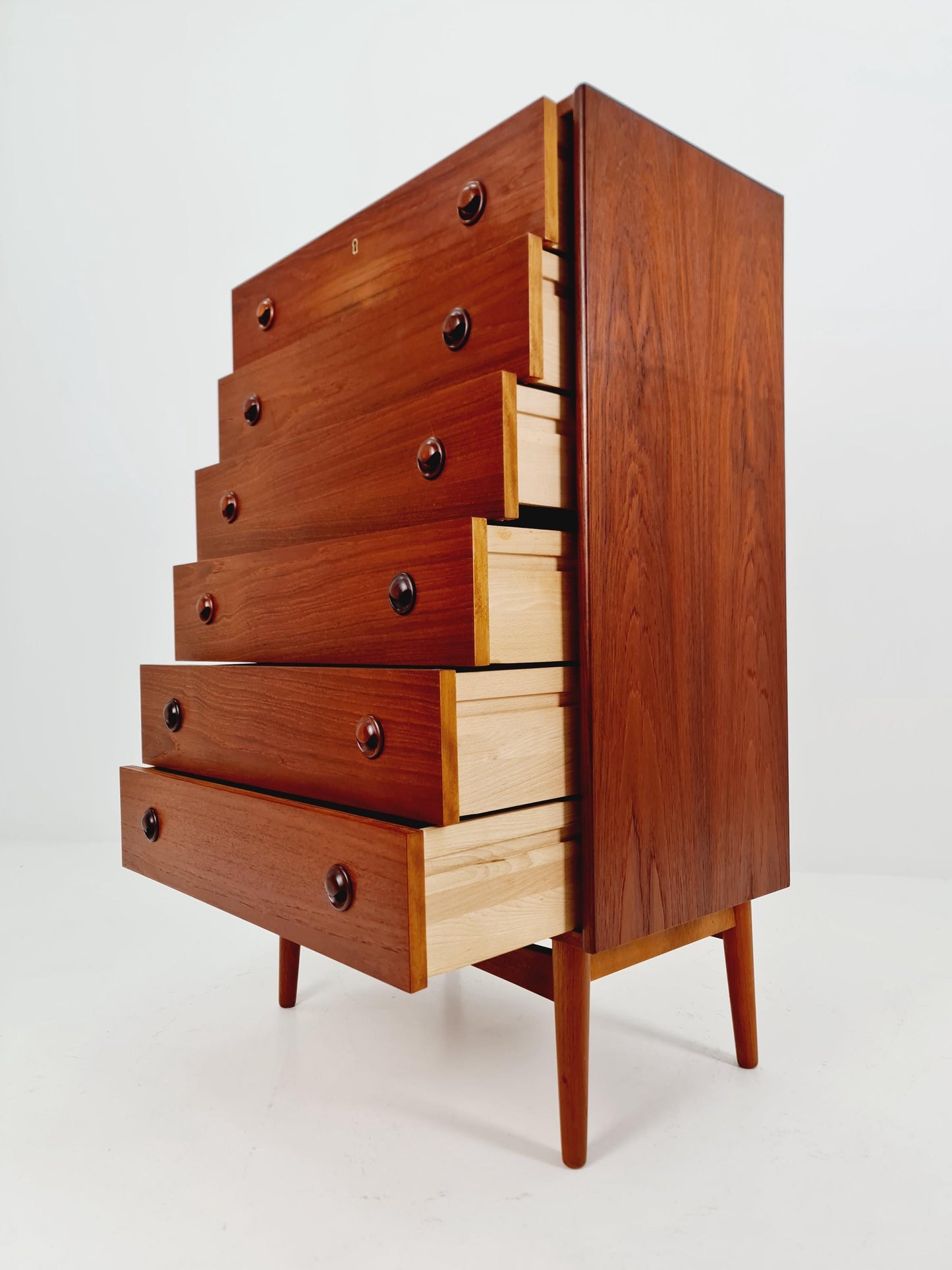 Midcentury danish design chest of drawers By Kai kristiansen , 1960s