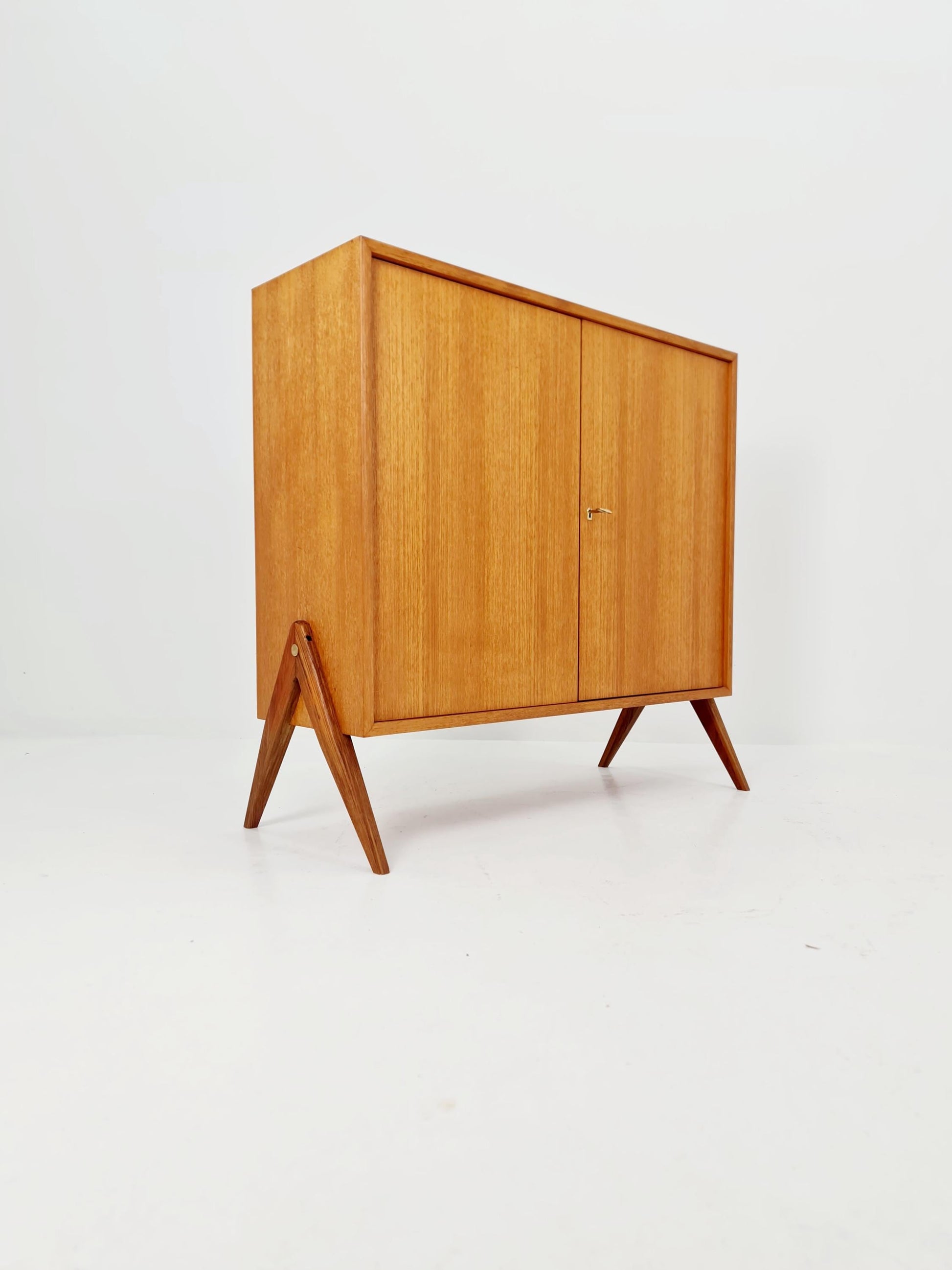 Vintage teak danish cabinet book case,By WK Möbel 1960s