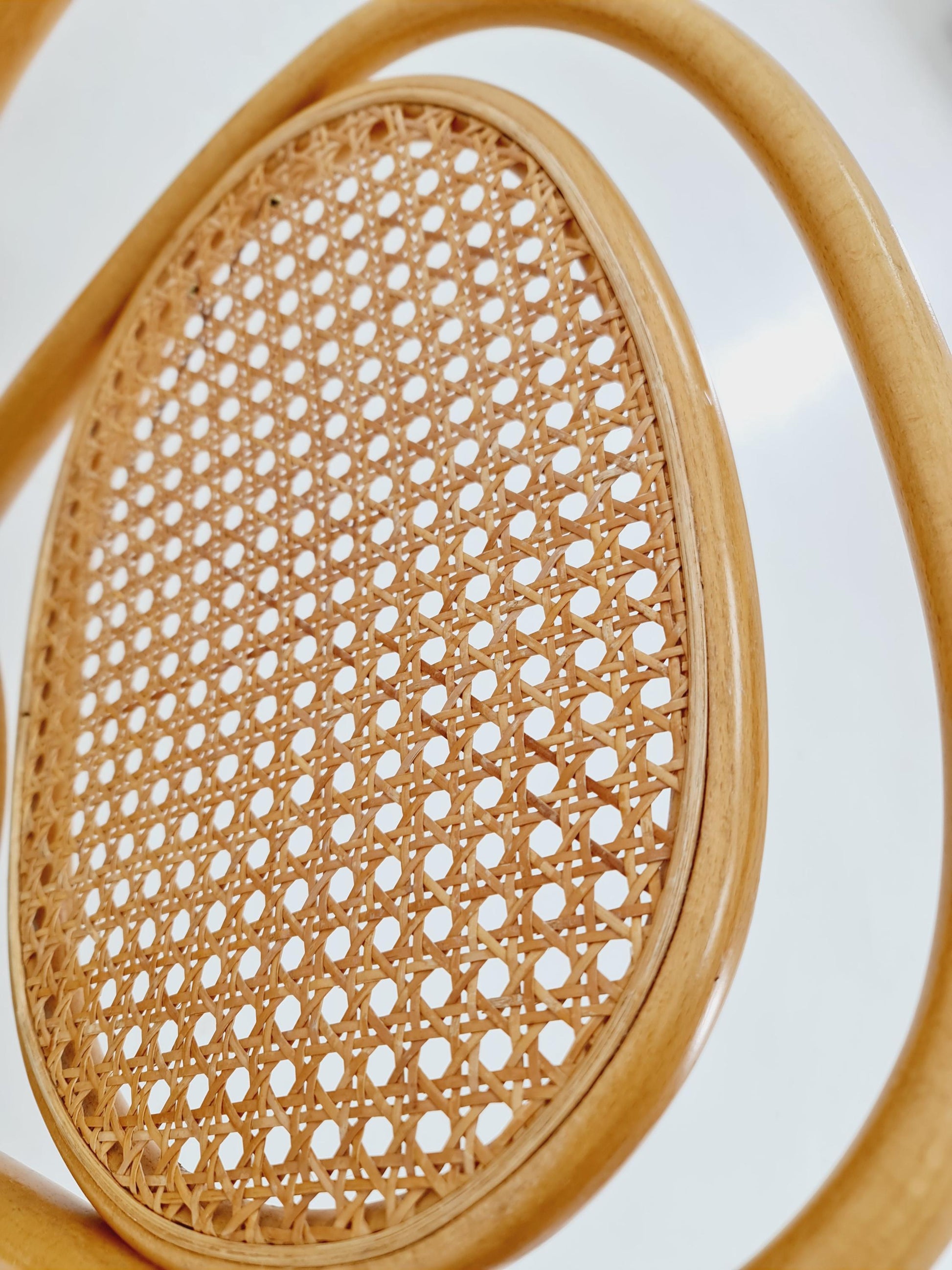 1 of 19 Original Thonet 215 R Bentwood Dining Chairs with Cane Backs &Rattan – Vintage Bistro / Cafe Chairs