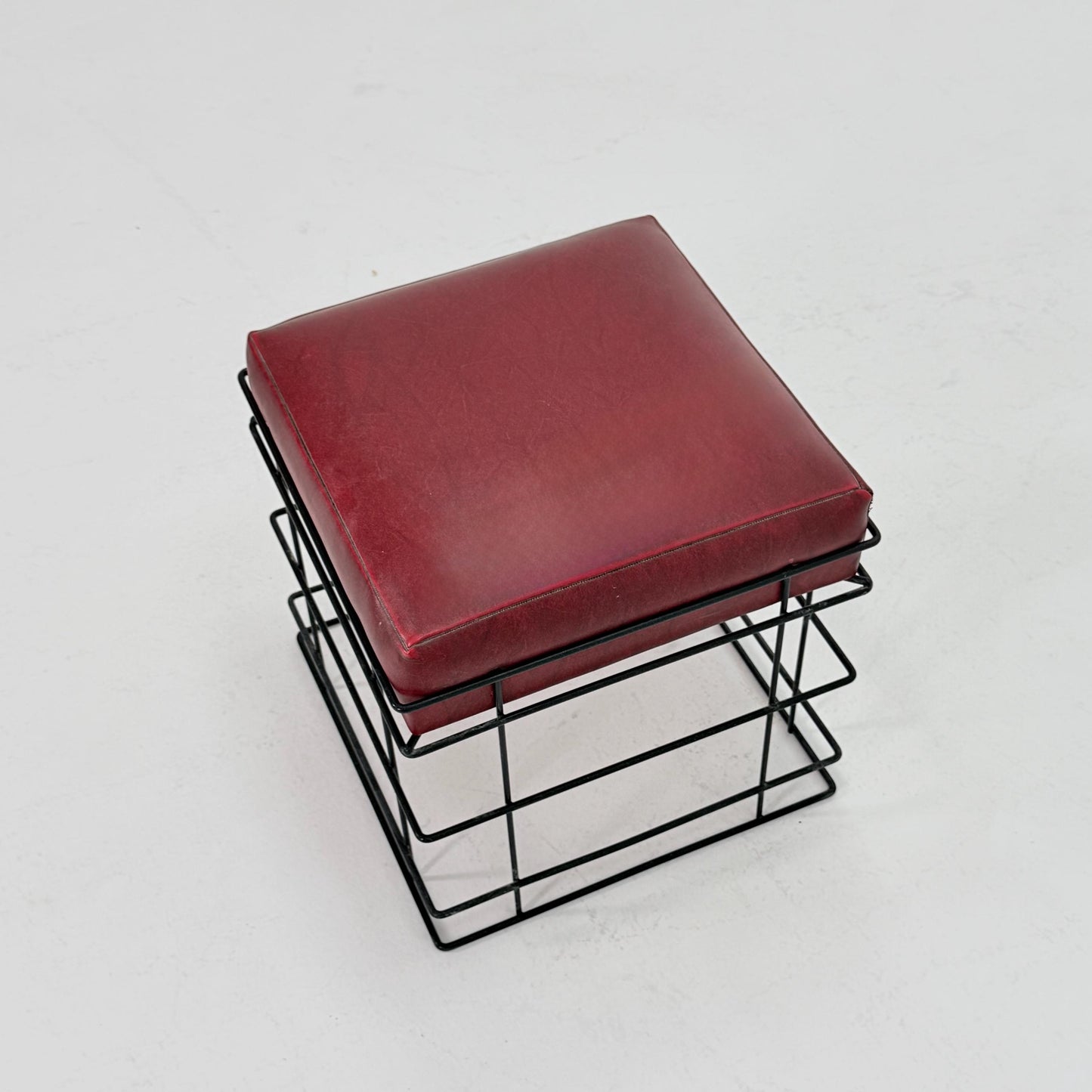 Mid Century T1 Square Wire Stool by Verner Panton – 1980s