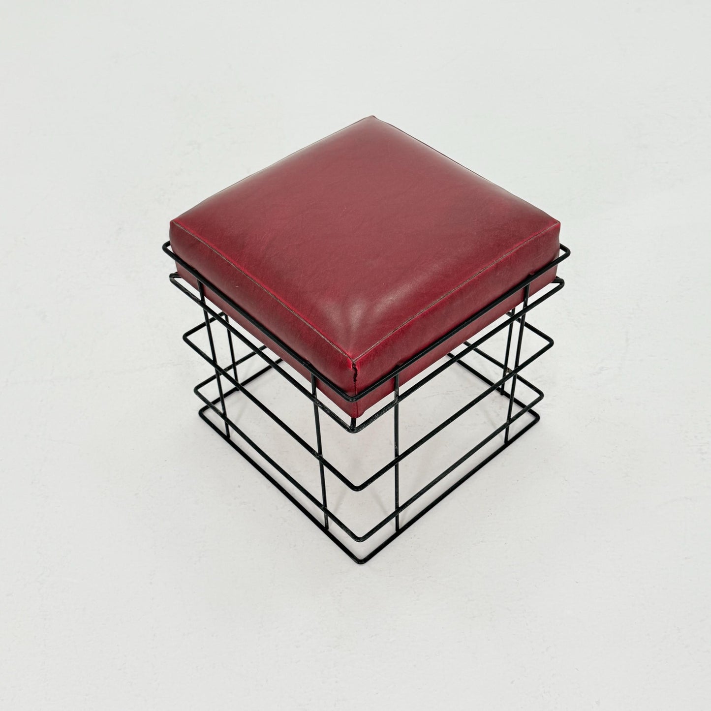 Mid Century T1 Square Wire Stool by Verner Panton – 1980s