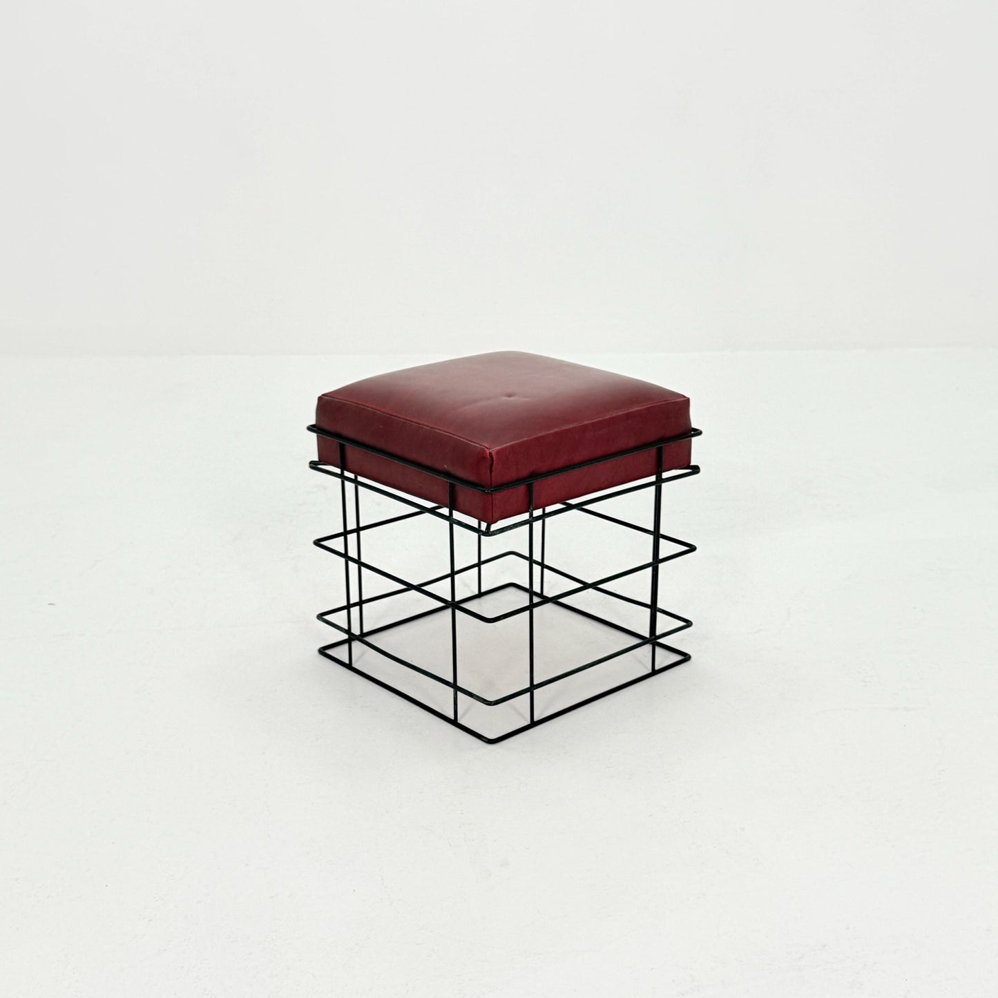 Mid Century T1 Square Wire Stool by Verner Panton – 1980s
