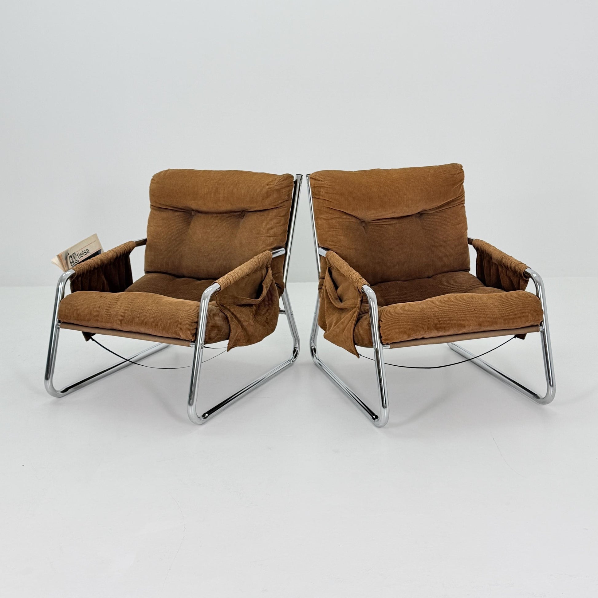Rare Set of 2 Mid century lounge chairs By Gillis Lundgren Ikea Hoss Sweden 1970s