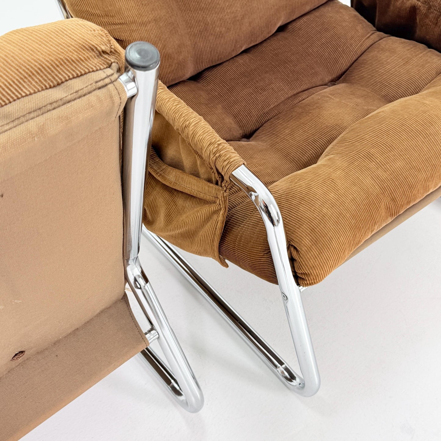 Rare Set of 2 Mid century lounge chairs By Gillis Lundgren Ikea Hoss Sweden 1970s
