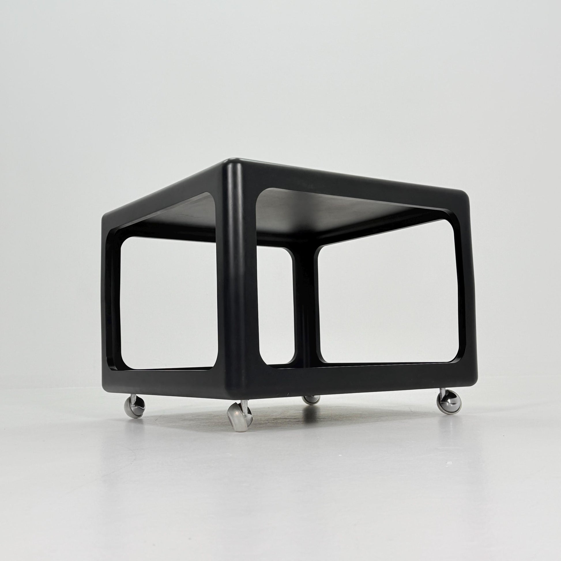 Mid century Space Age black Coffee Table by Peter Ghyczy for Horn Germany , 1970s