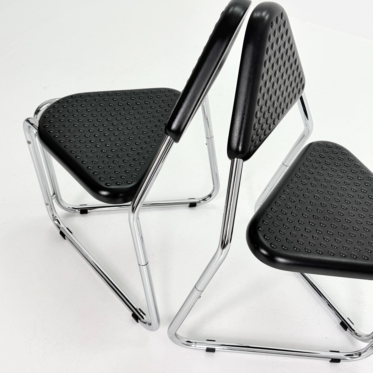 Set of 2 Memphis Style Triangular Dining Chairs, 1980s Germany