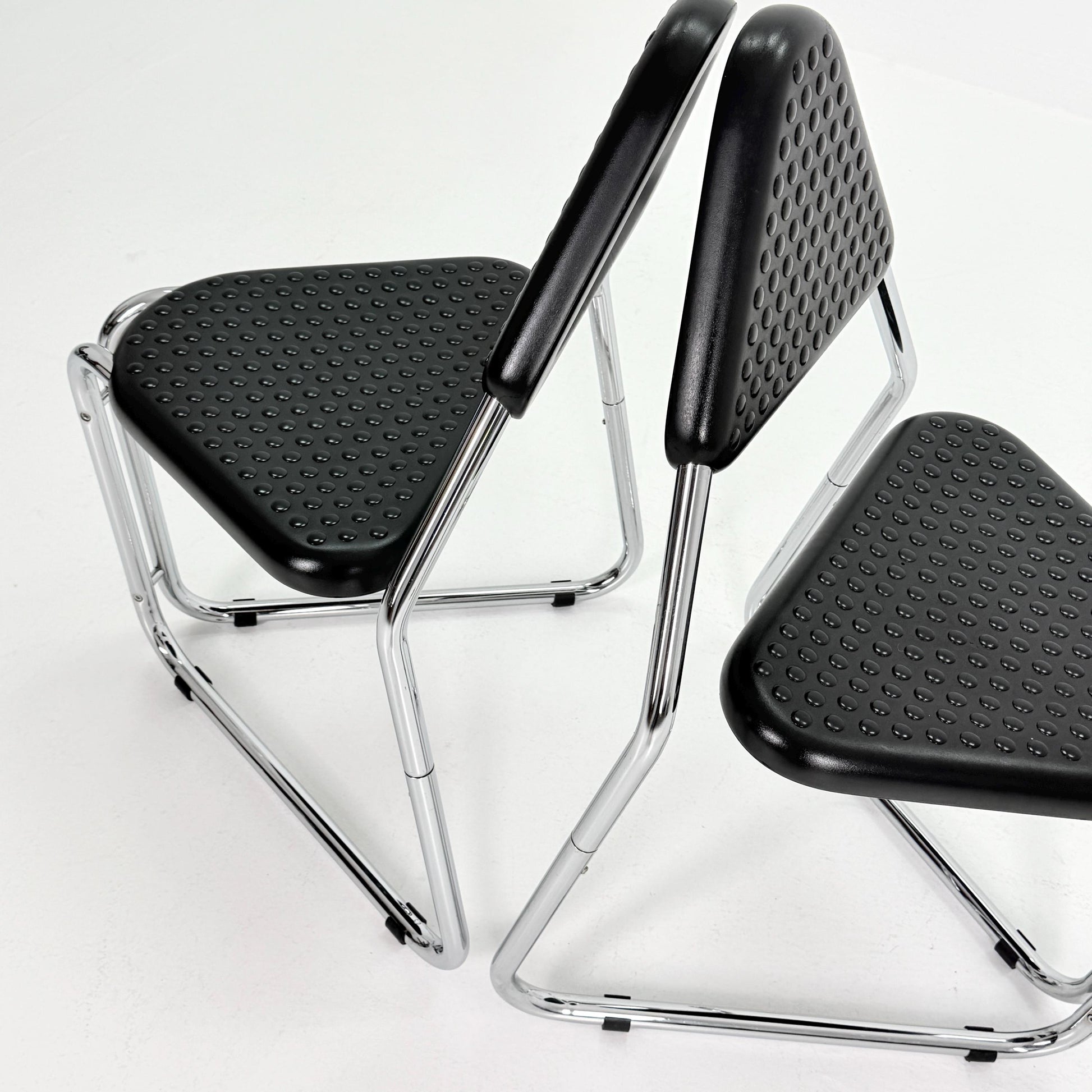 Set of 4 Memphis Style Triangular Dining Chairs, 1980s Germany