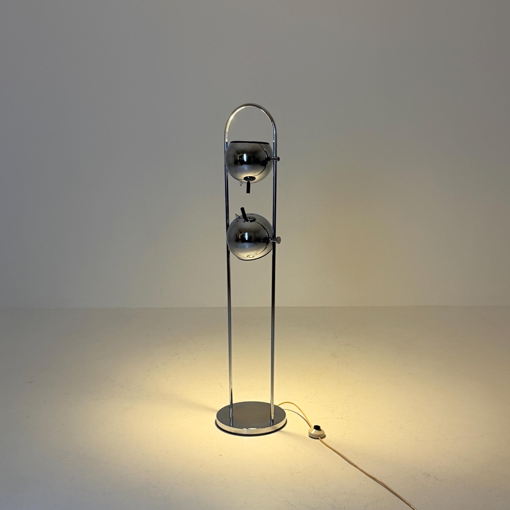 Mid Century Chrome Floor Lamp by Goffredo Reggiani for Reggiani, Italy 1970s