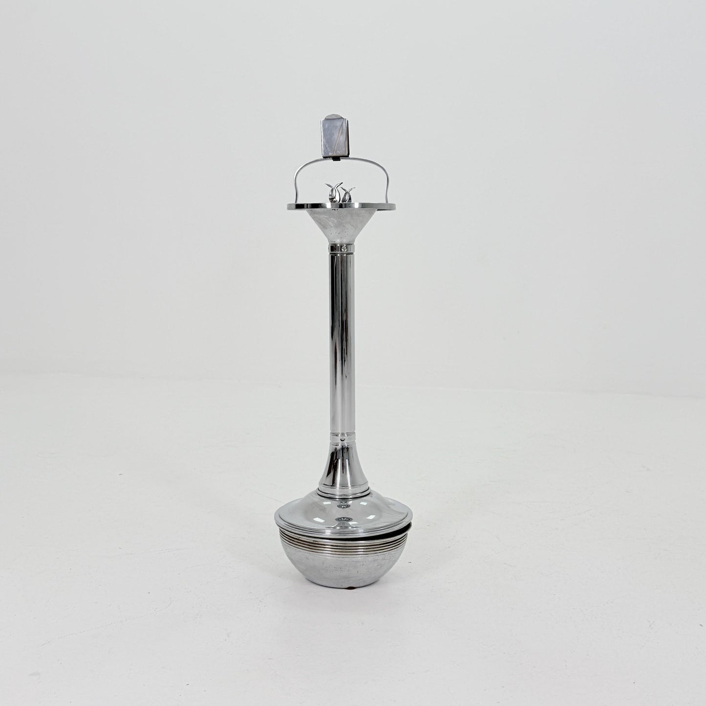 Mid century chrome ashtray stand, attributed to Demeyere, Italy , 1980s