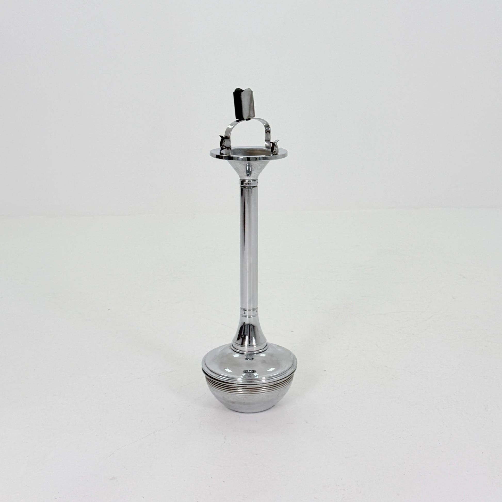 Mid century chrome ashtray stand, attributed to Demeyere, Italy , 1980s