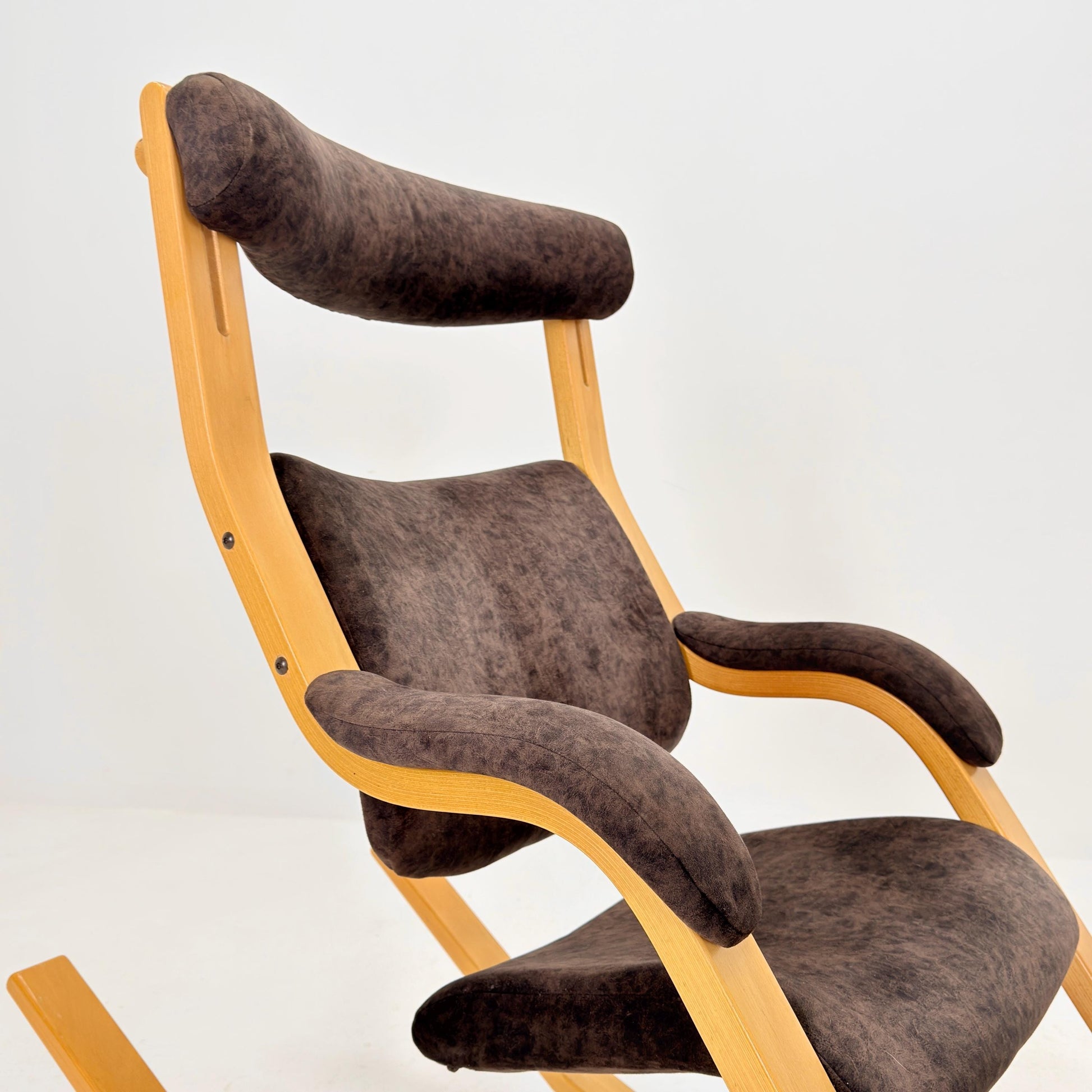 Mid-Century “Gravity” Rocking Lounge Chair by Peter Opsvik for Stokke, 1980s Norway