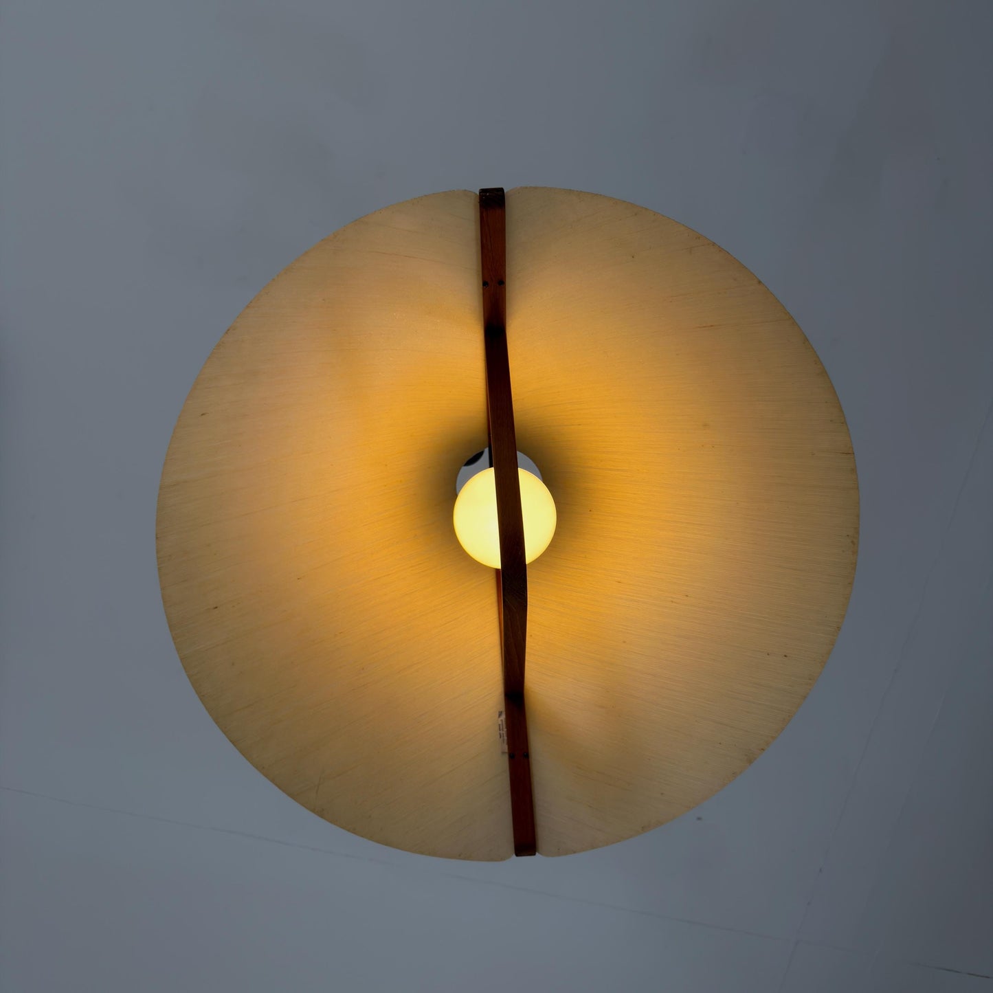 Mid-Century Adjustable Teak Wood & Fabric Pendant Lamp by Domus, Germany, 1960s