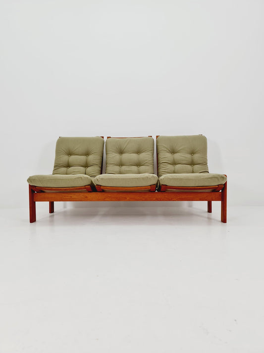 Mid-Century Modern 3-Seater Sofa by Yngve Ekström for Swedese – Newly Upholstered
